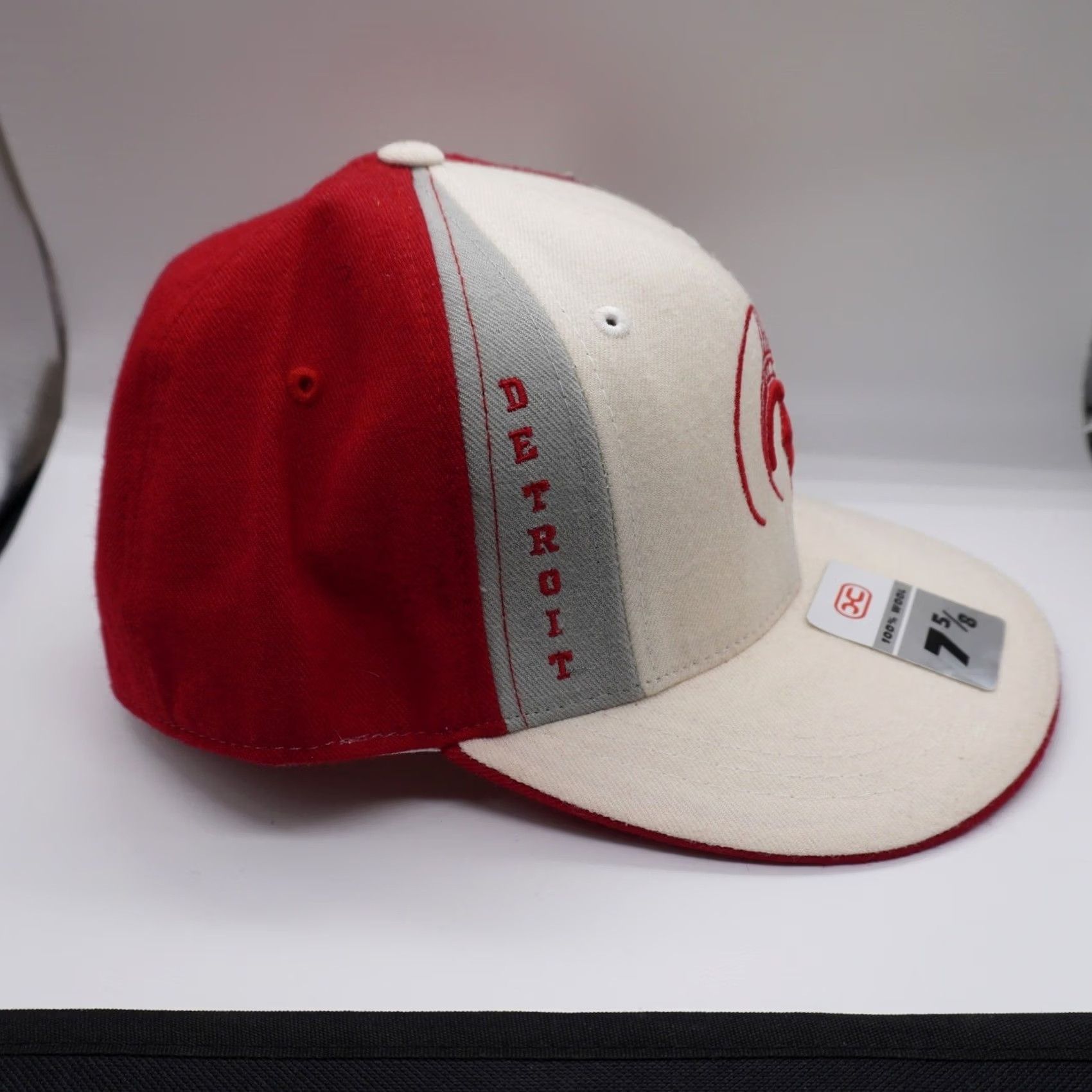Vintage Detroit Titans Hat Mens 7 5/8 Wool Fitted Baseball Cap Cream Red Size ONE SIZE - 3 Thumbnail