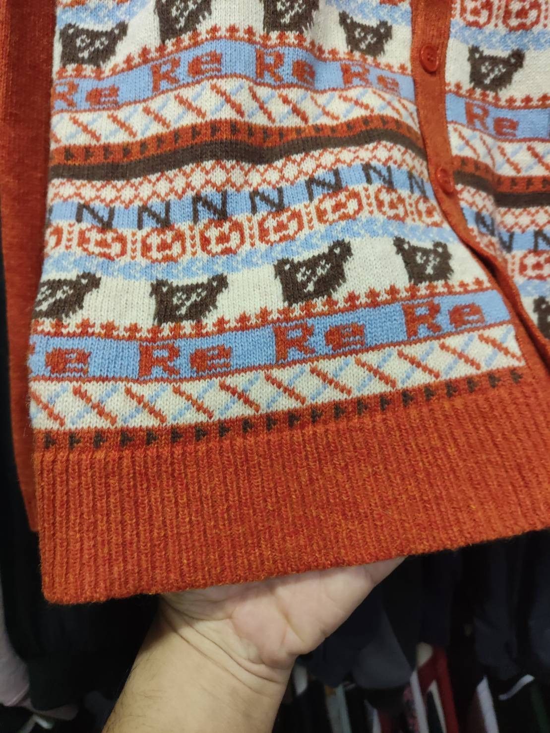 Ne-Net Ne-net Cat Logo Pattern Cardigan Size US M / EU 48-50 / 2 - 6 Thumbnail
