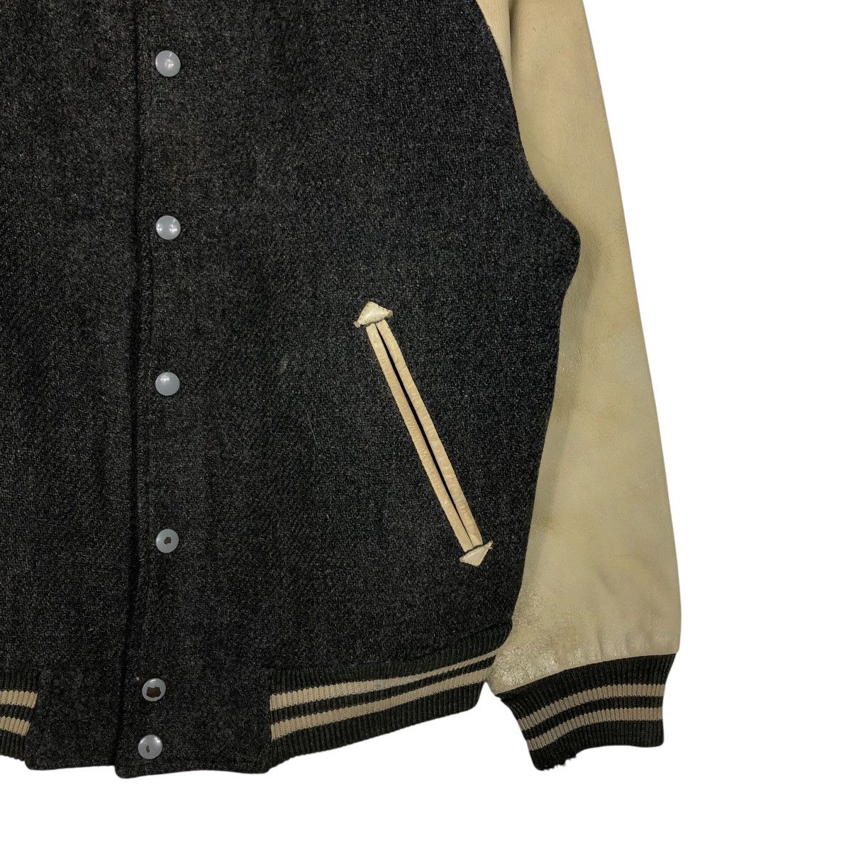 Japanese Brand 📌Vintage Bomber Leather Jacket Ivy's League Issey Miyake Size US L / EU 52-54 / 3 - 6 Thumbnail