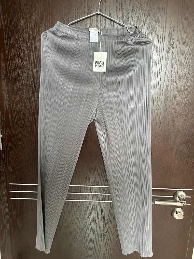 Issey Miyake Issey Miyake size:3 Grey pleated trousers Size 22" - 1 Thumbnail