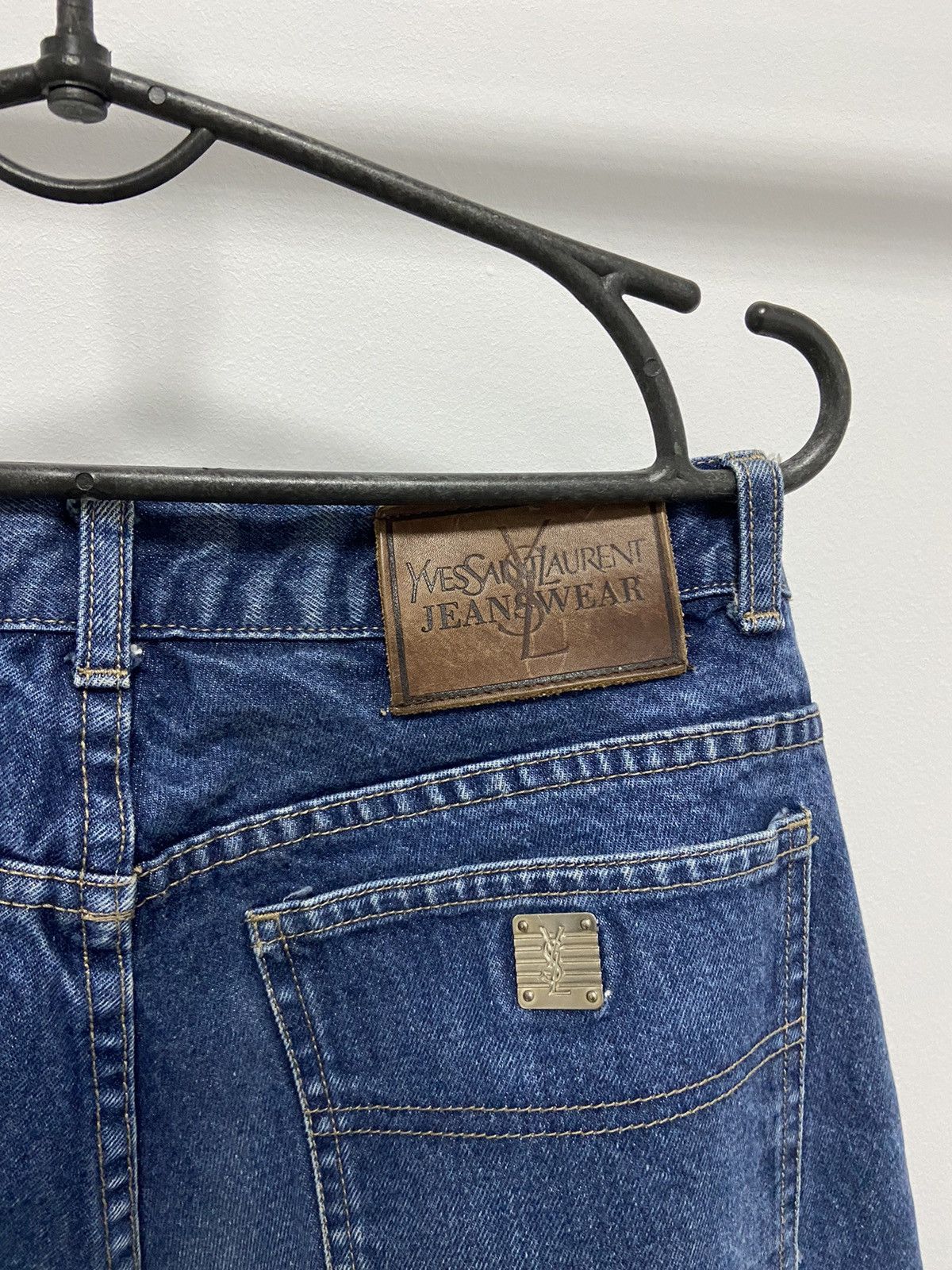 Yves Saint Laurent Vintage jeans Pants YSL iron logo Y2K