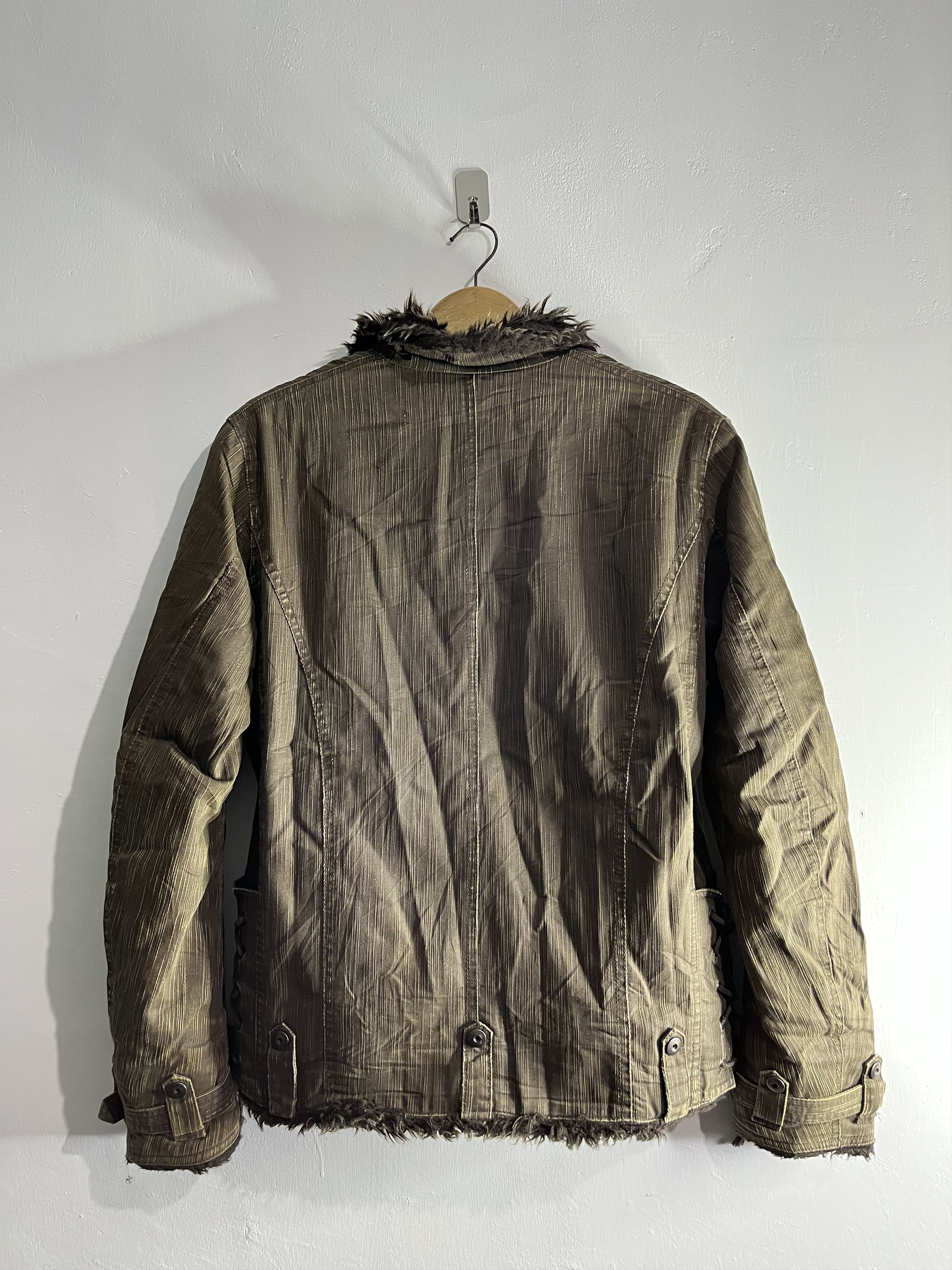 Mossimo Japanese Mossimo faux fur lace up bondage jacket Size US L / EU 52-54 / 3 - 5 Thumbnail