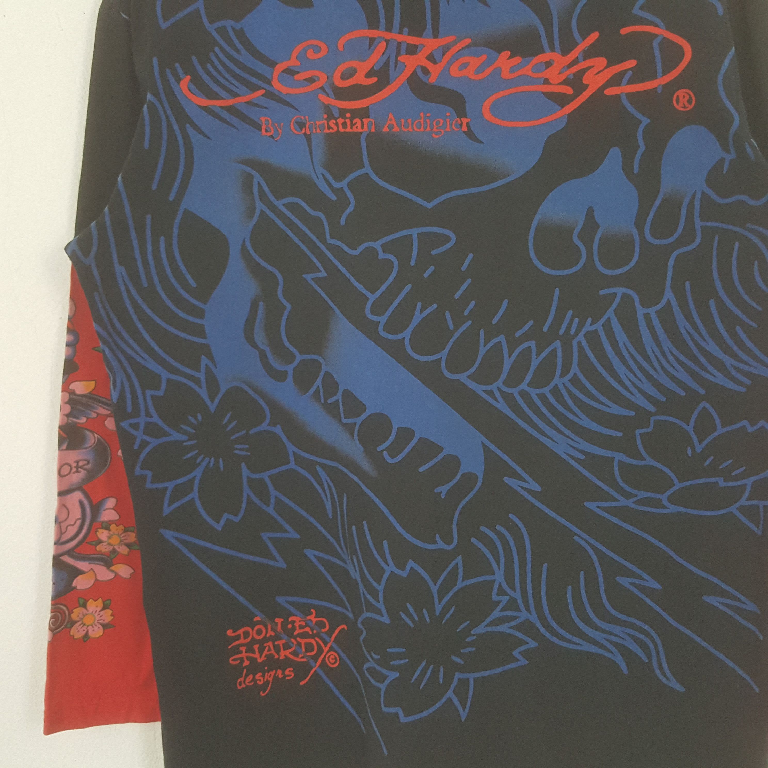 Christian Audigier × Ed Hardy × Vintage Vintage Ed Hardy by Christian Audiger Long Sleeve Tshirt Size US L / EU 52-54 / 3 - 4 Thumbnail