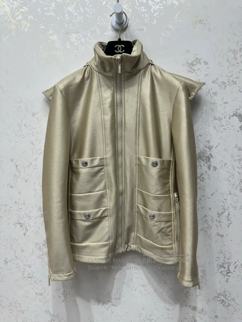 Chanel Chanel Ski Series Champagne Gold Diamond Button Jacket Size XS / US 0-2 / IT 36-38 - 1 Thumbnail