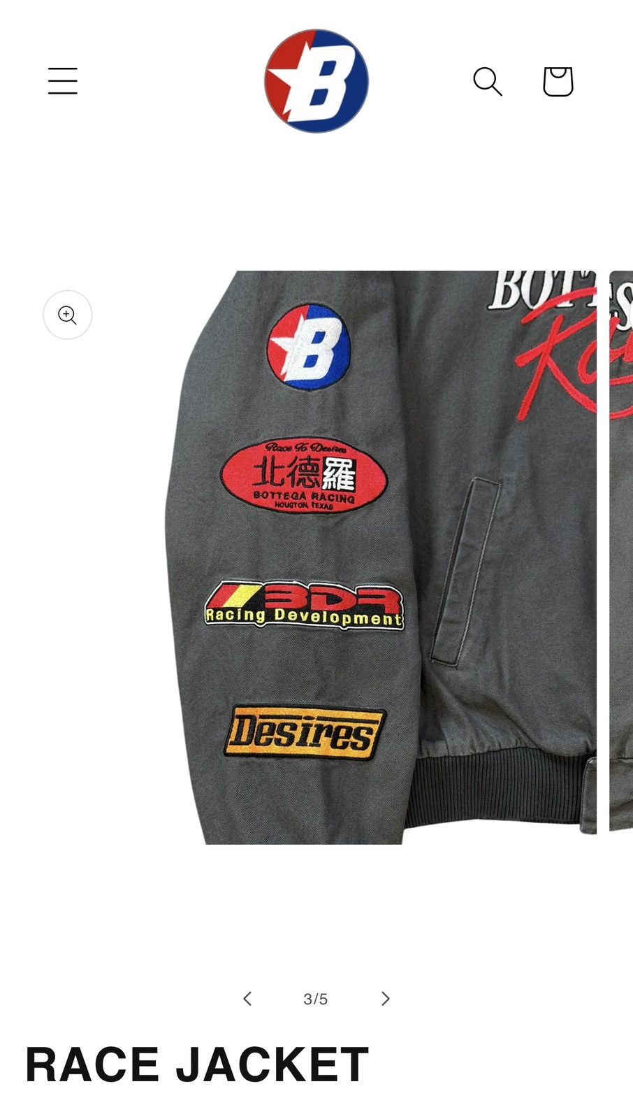 Bottega Desires Bottega Desires race jacket large NEW! Size US L / EU 52-54 / 3 - 8 Thumbnail