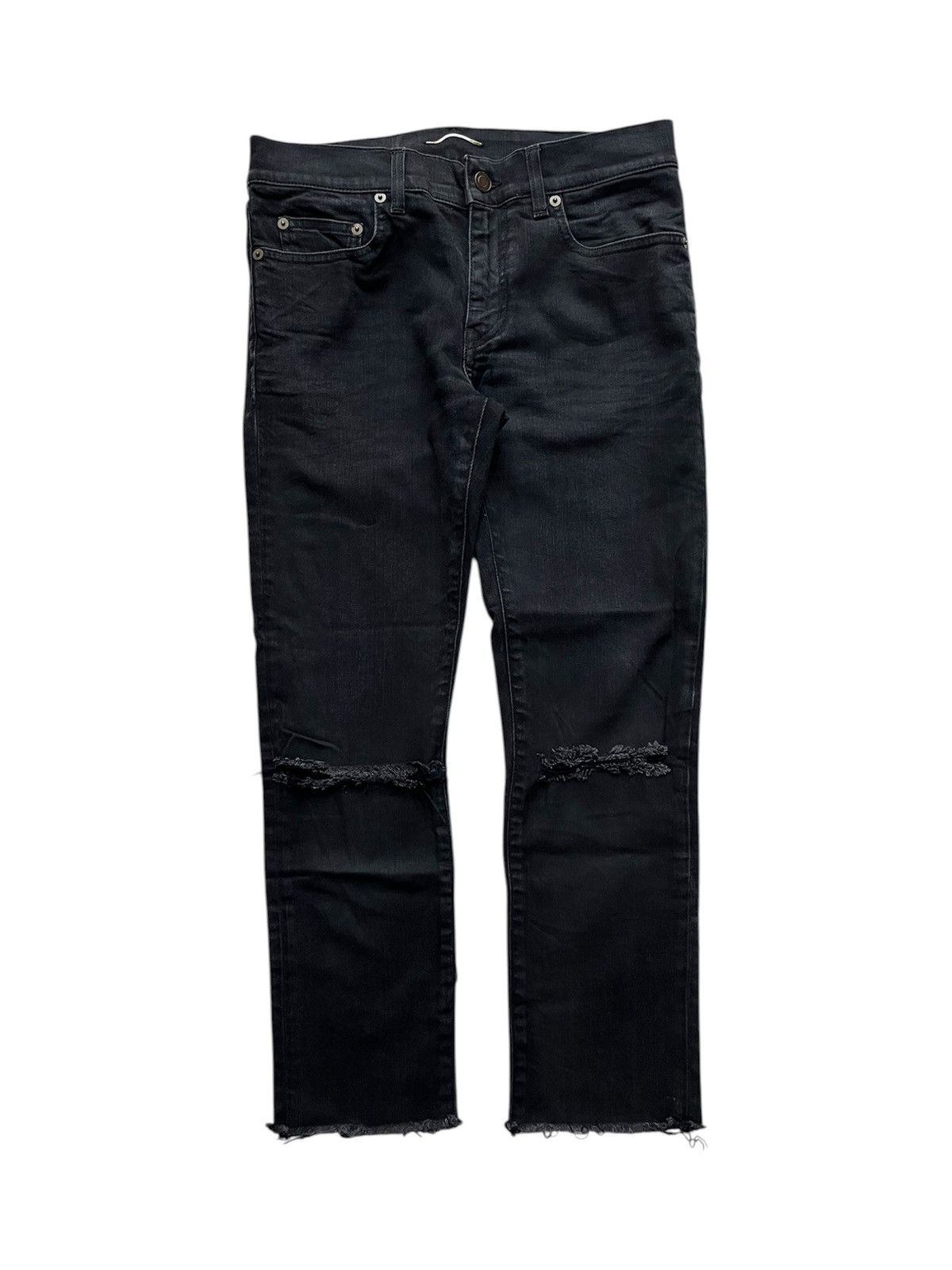 Saint Laurent Paris D02 hedi slimane distressed mid rise skinny jeans Size US 30 / EU 46 - 1 Thumbnail