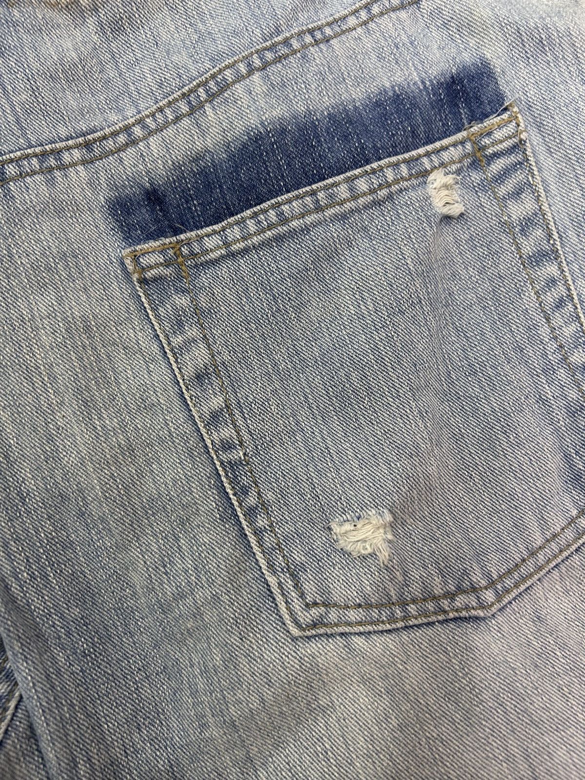 Japanese Brand × Vintage 💥Vintage Japanese Denim Exhibitionist Distressed Punk Jeans Size US 32 / EU 48 - 21 Thumbnail
