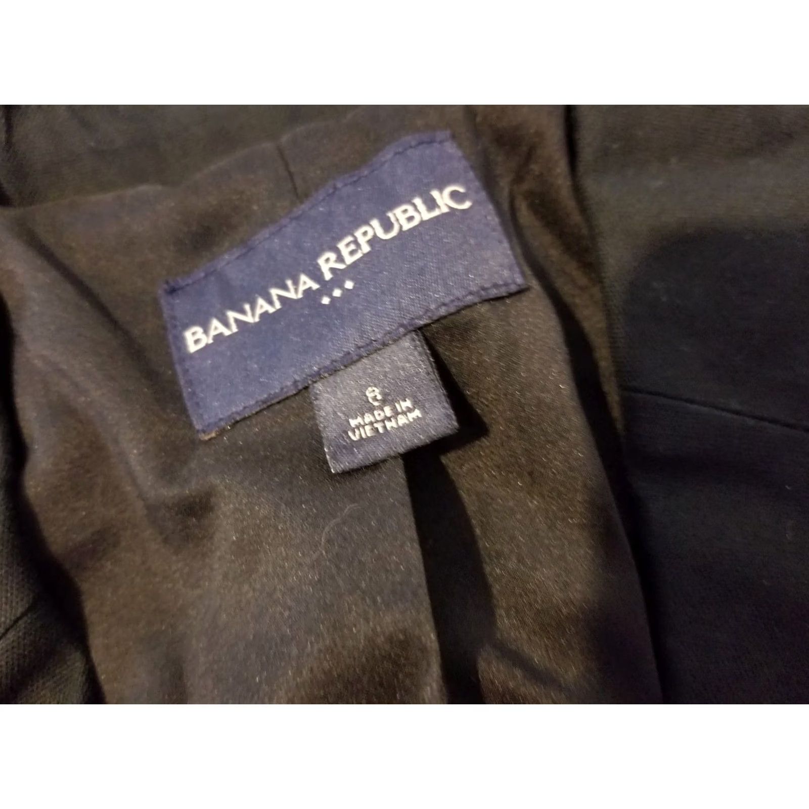 Banana Republic Banana Republic Womens Blazer Jacket Black Cotton Size 8 Size M / US 6-8 / IT 42-44 - 2 Thumbnail