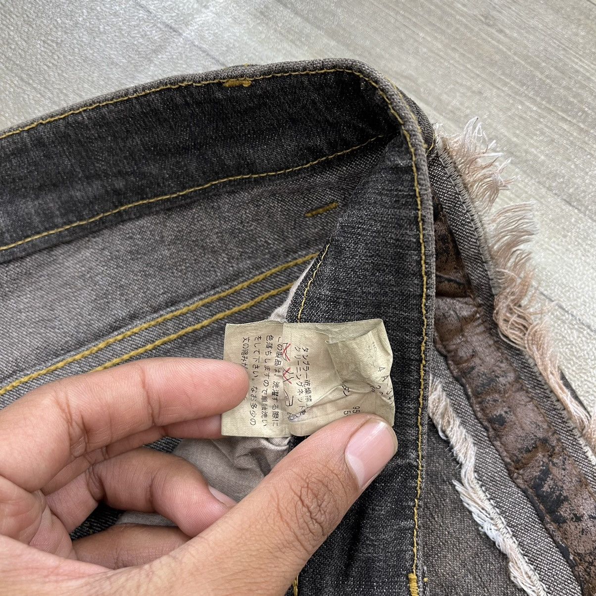If Six Was Nine × Japanese Brand × Le Grande Bleu (L.G.B.) Y2K Avant Le Temps Waxed Leather Faded Flare Jeans Bootcut Size 27" / US 4 / IT 40 - 10 Thumbnail