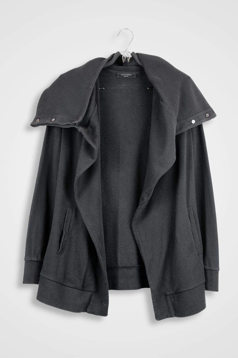 Allsaints AllSaints Brooke Sweat Drape Hoodie Black - Size S Size S / US 4 / IT 40 - 1 Thumbnail