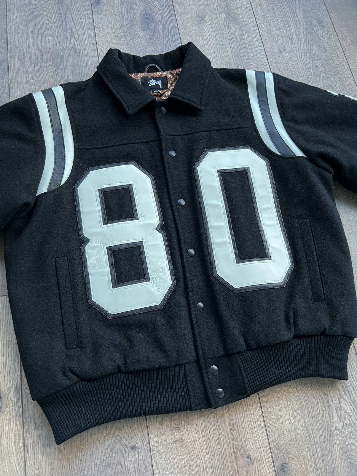Stussy 80 Wool Varsity Jacket Large
