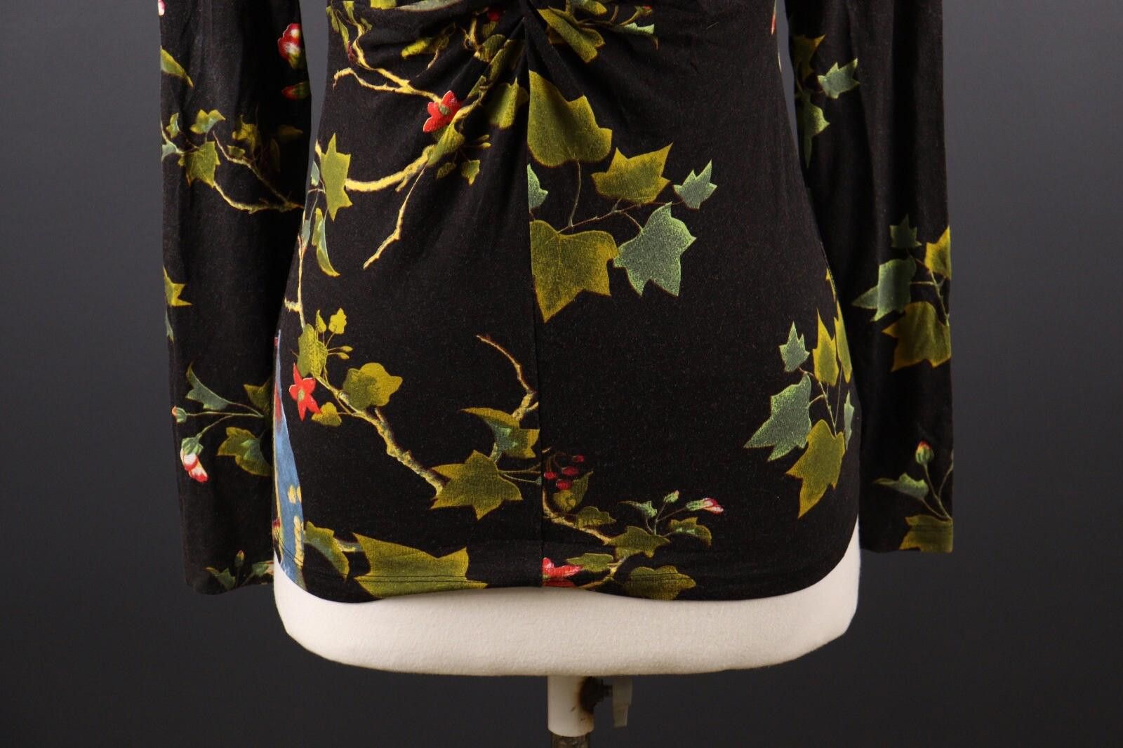 Roberto Cavalli Roberto Cavalli Multicolor Floral Mesh Blouse Shirt Size L Size L / US 10 / IT 46 - 3 Thumbnail
