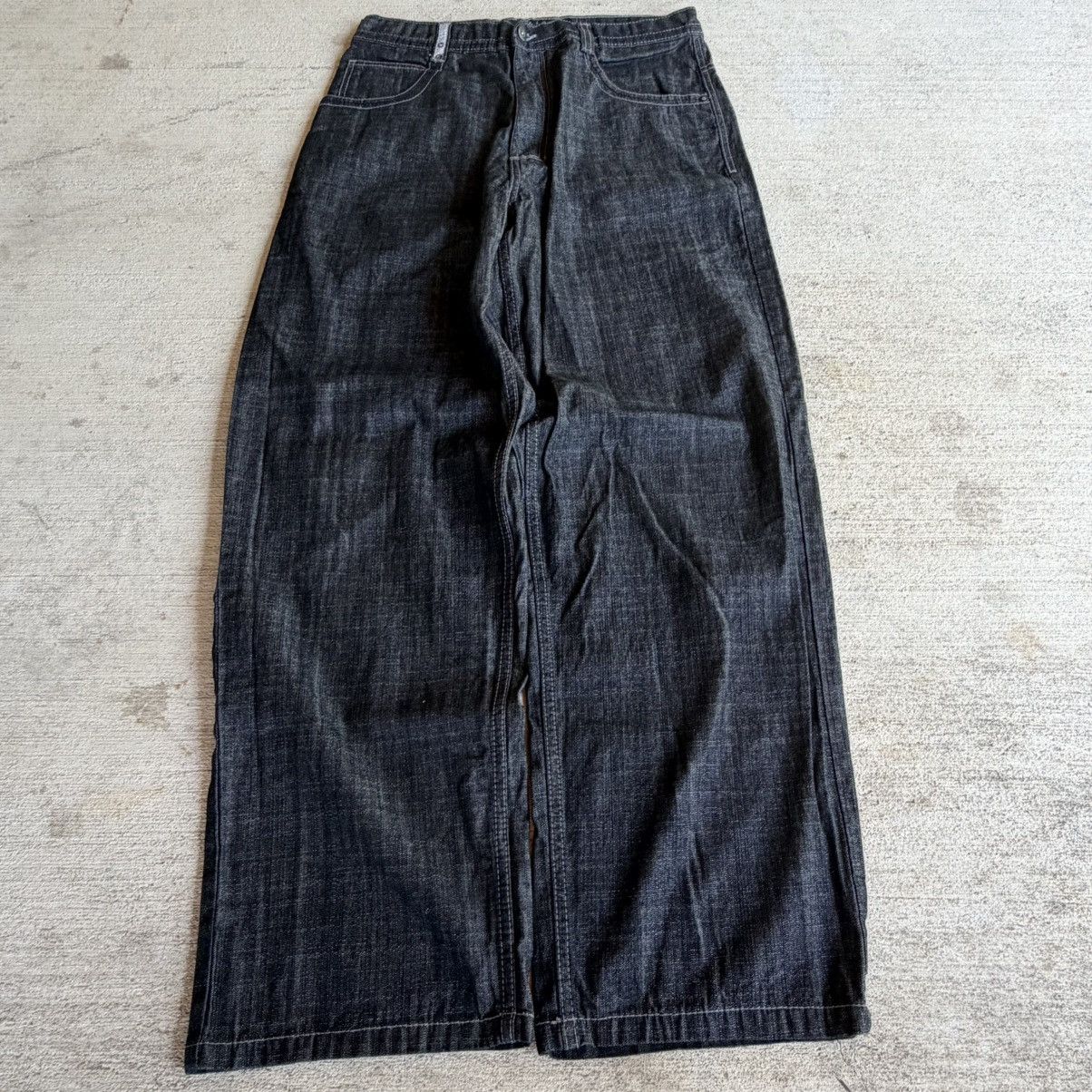 Vintage Rare Red Tab Southpole Jeans Mens 36x32 Black Denim Baggy Hip Hop Pants Skater Y2K