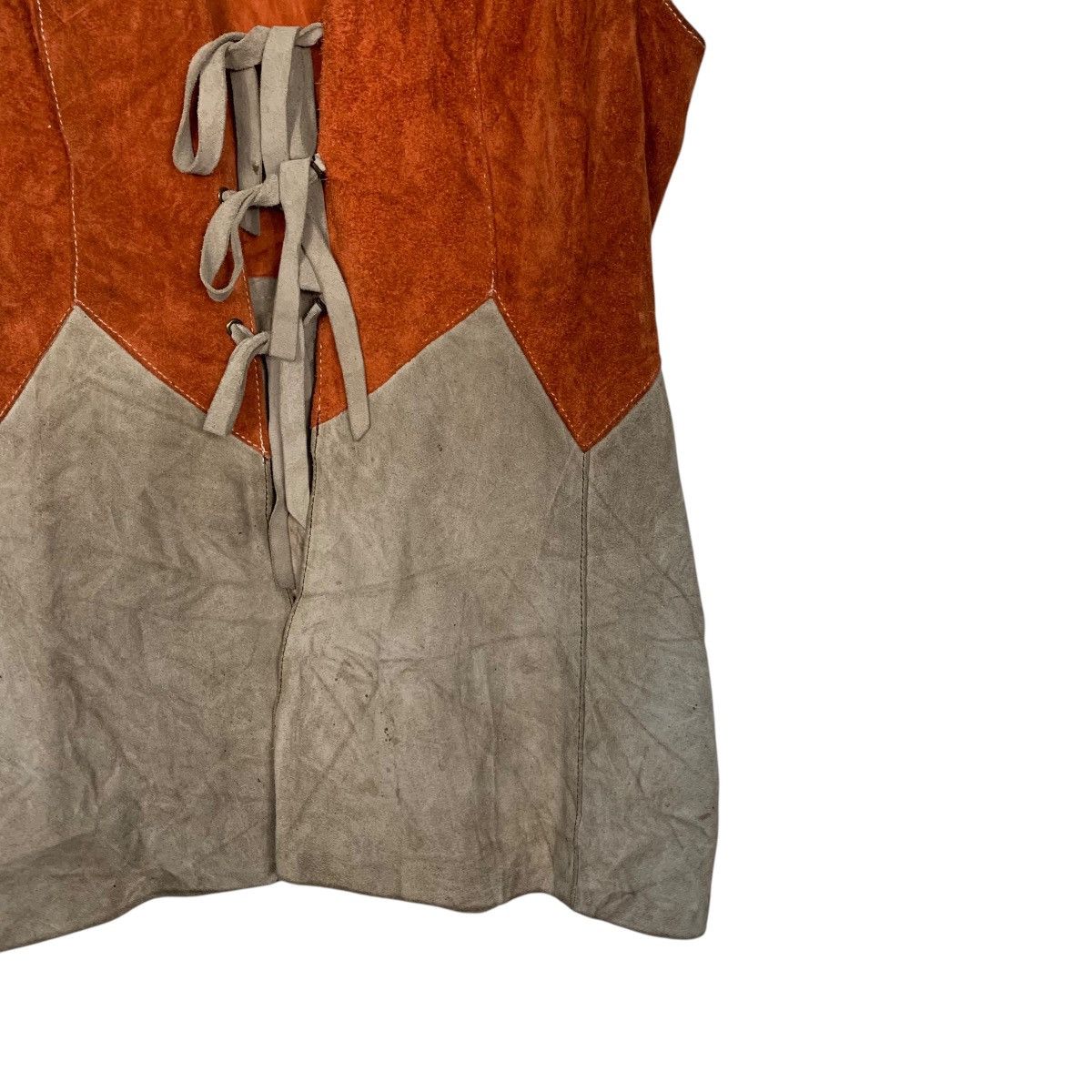 Vintage 60-70’s DAVID CONRAD Two-Tone Suede Leather Vest #2764-C125 Size US S / EU 44-46 / 1 - 6 Thumbnail