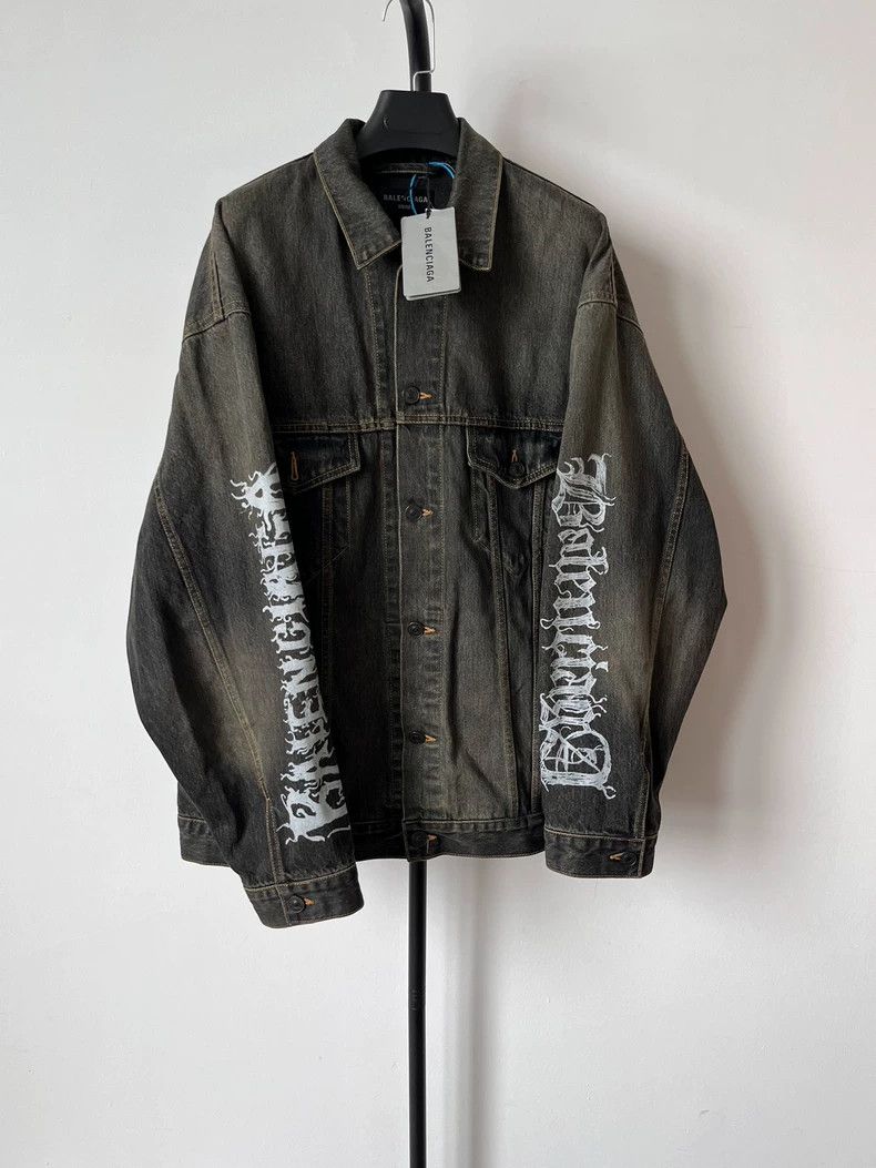 Balenciaga Balenciaga Old Jean jacket with dragon pattern in the Year Size US XS / EU 42 / 0 - 2 Thumbnail