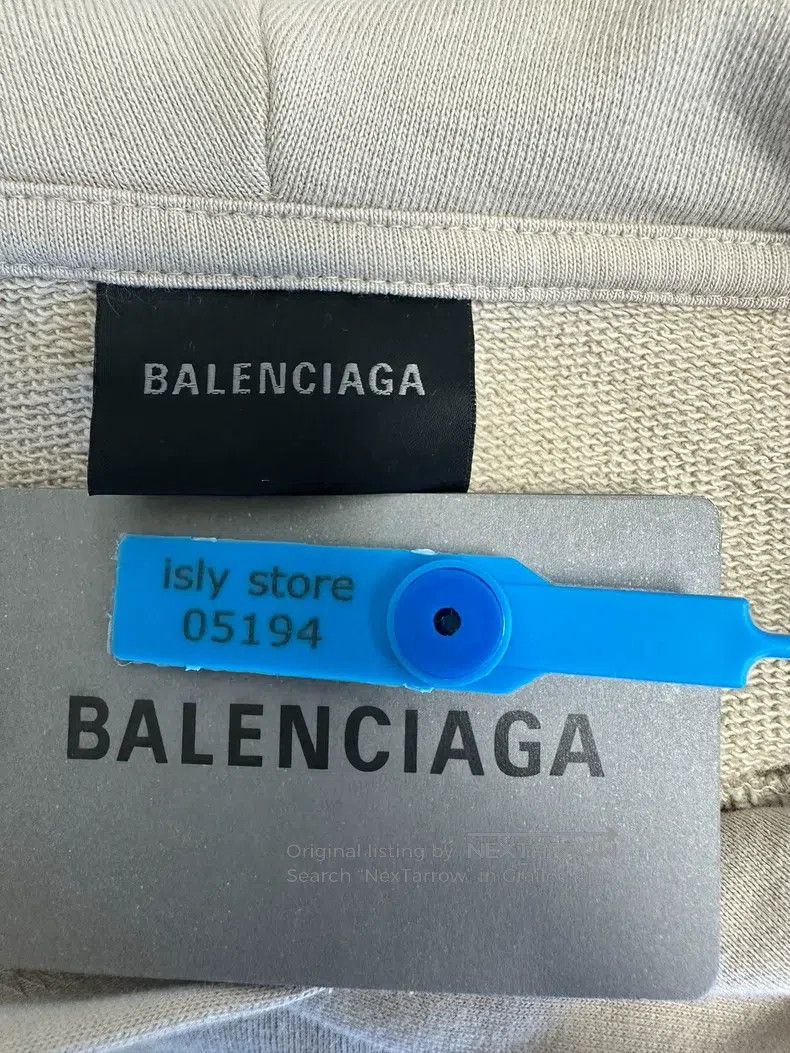 Balenciaga Balenciaga Solid Color Printed Letter Long Sleeve Hoodie Size US L / EU 52-54 / 3 - 4 Thumbnail