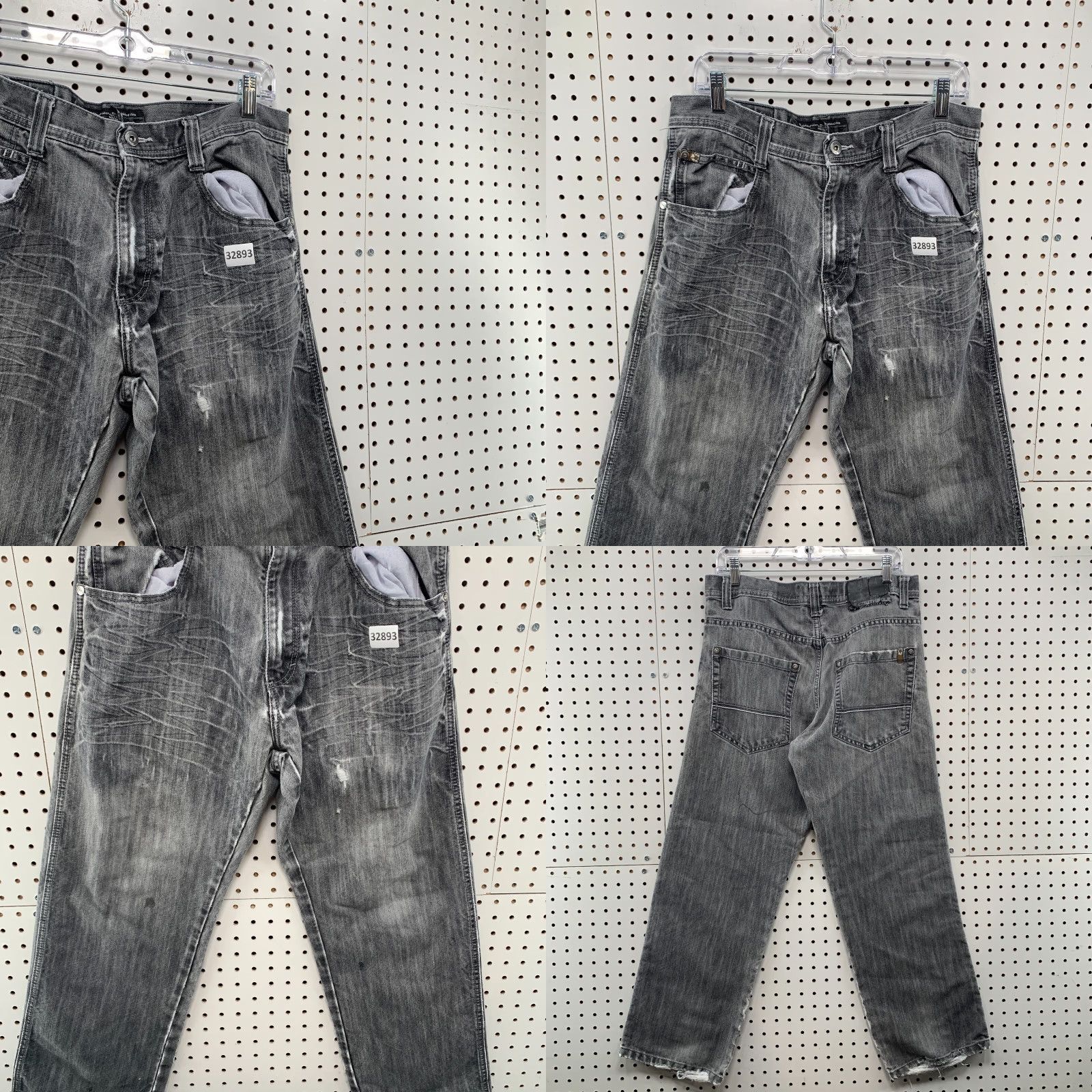 Southpole VINTAGE Southpole Jeans Denim Black 33x28 Mens Hip Hop Straight Y2K Skater Size US 33 - 8 Thumbnail