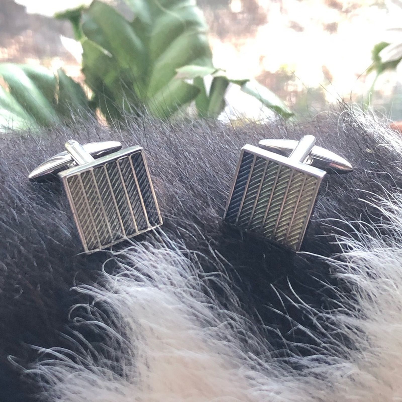 Other Marks & Spencer blue ombré mix silver cuff links NIB Size ONE SIZE - 1 Thumbnail