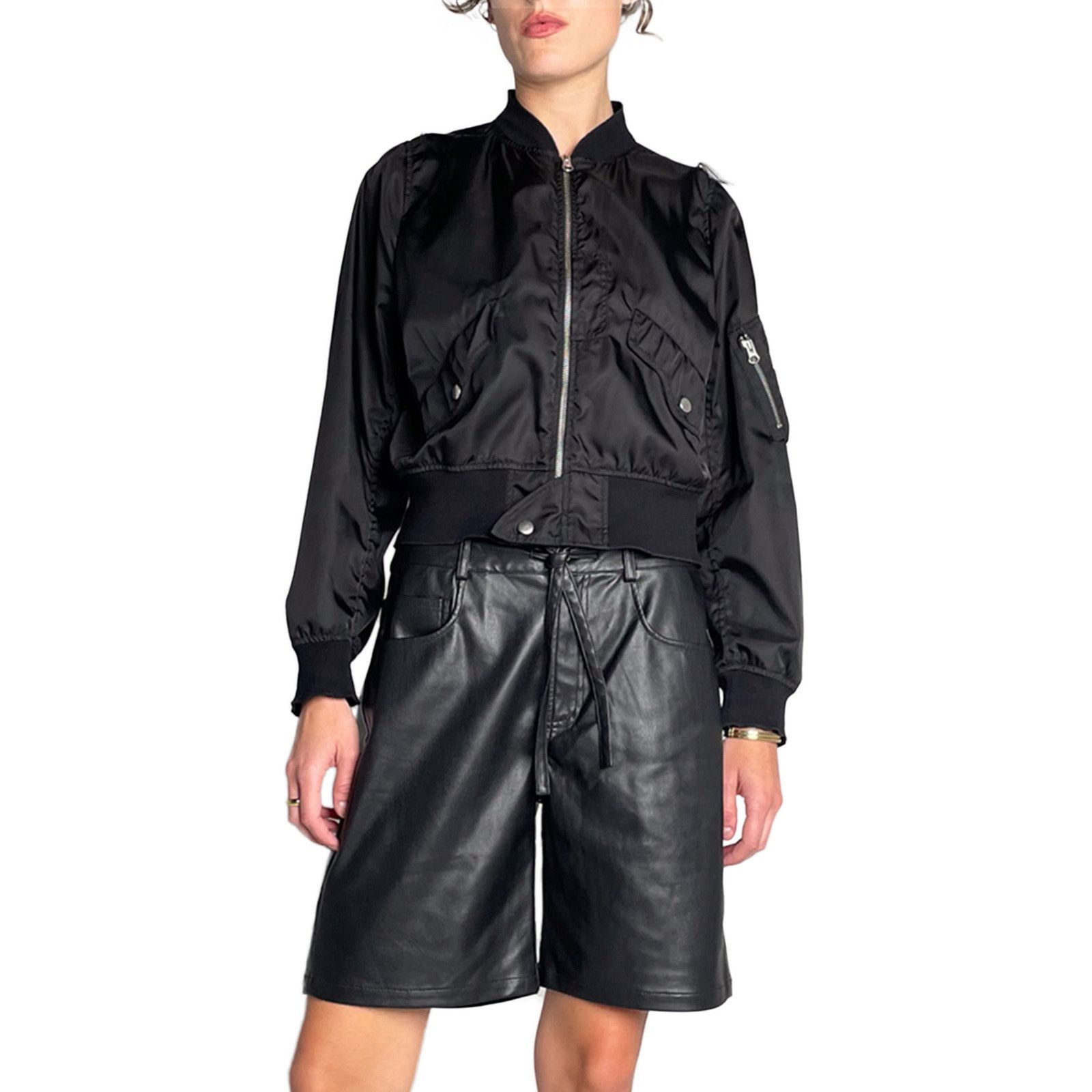 Maison Margiela MM6 Nylon Bomber Jacket Size S / US 4 / IT 40 - 1 Thumbnail