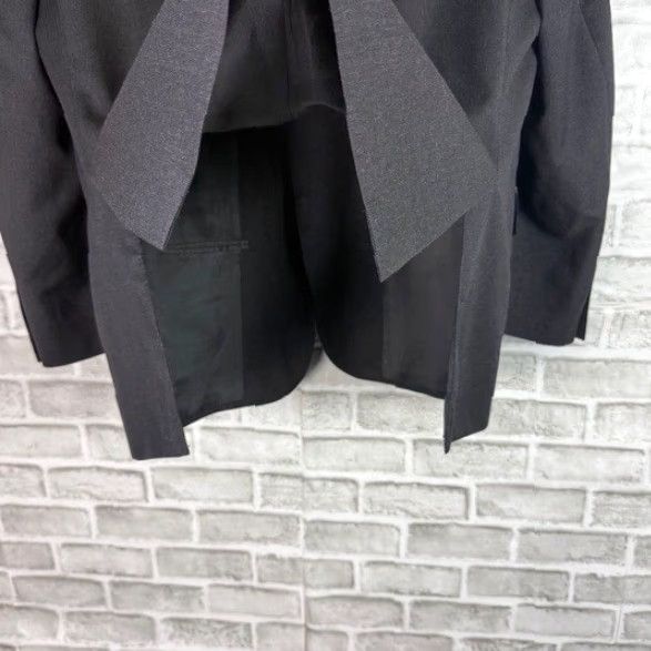 Canali CANALI 1934 Blazer Jacket Mens 44R Solid Charcoal Black Wool 2 Button Single-Breasted Notch Lapel Size 44R - 5 Thumbnail