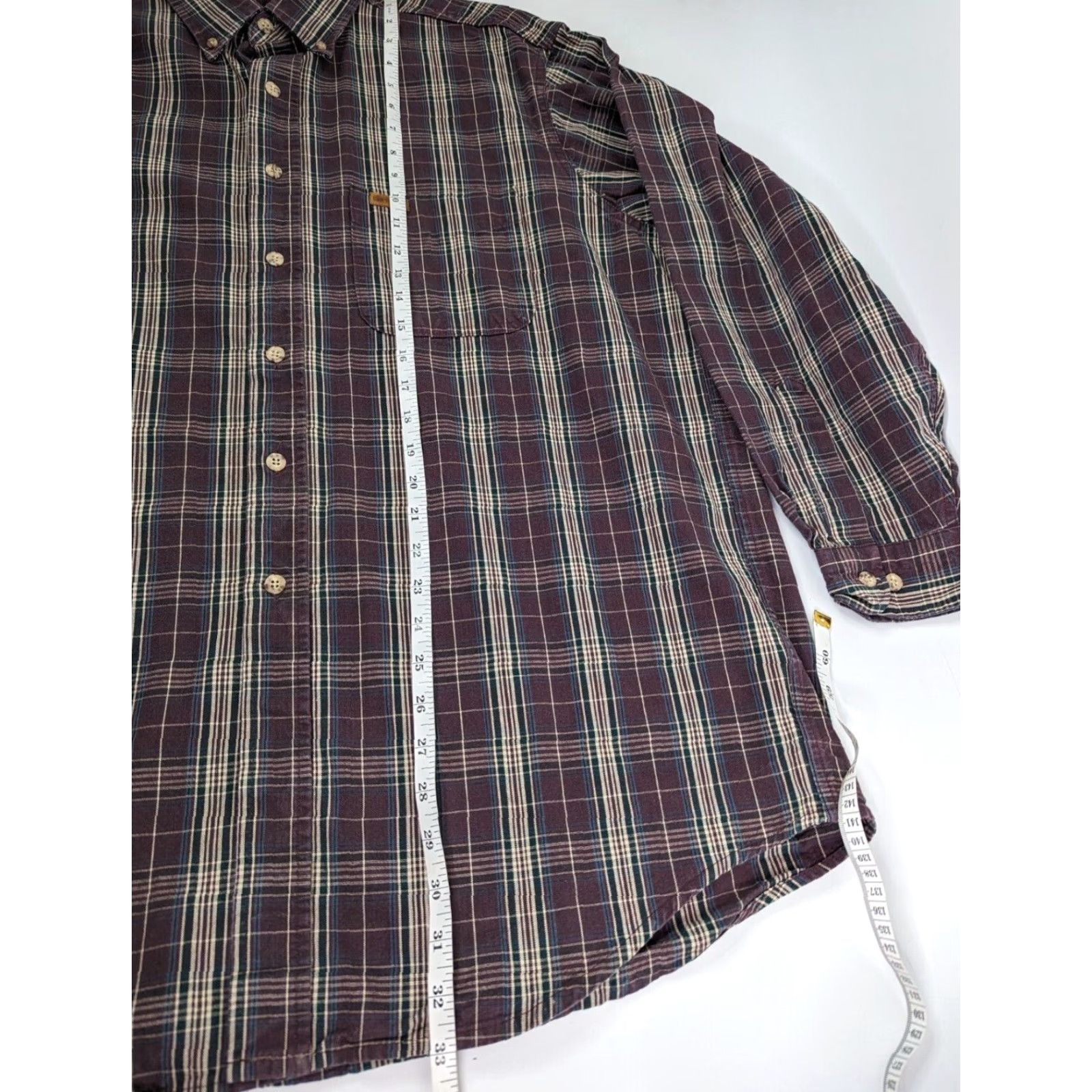 Carhartt VINTAGE Carhartt Shirt Mens Large Plaid Blue Cotton Denim Button-Up 90s Outdoor Western Workwear Size US L / EU 52-54 / 3 - 5 Thumbnail