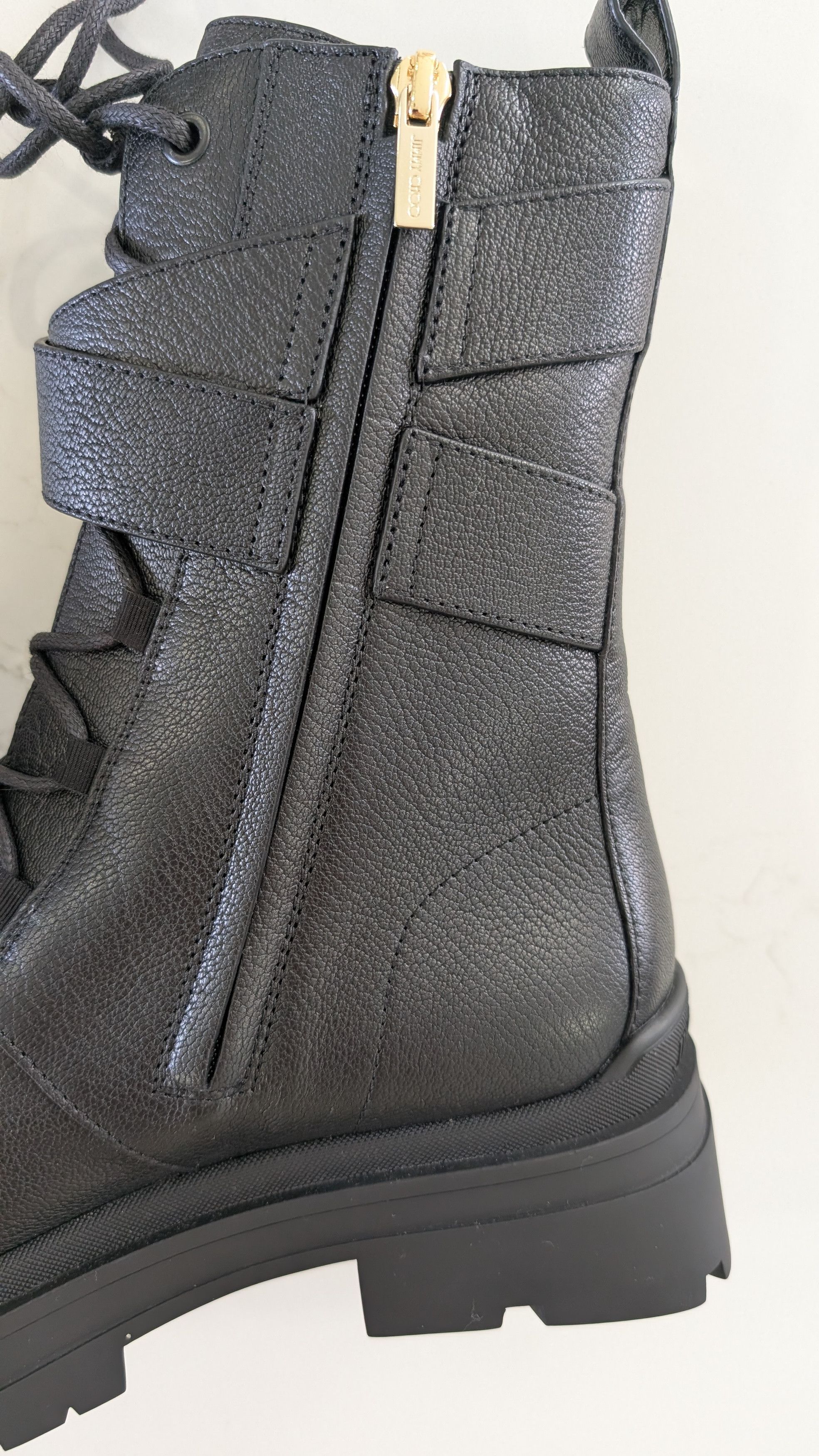 Jimmy Choo Jimmy Choo Noemi 45 Leather Pearl Combat Size 41.5 Boots Size US 11 / IT 41 - 4 Thumbnail