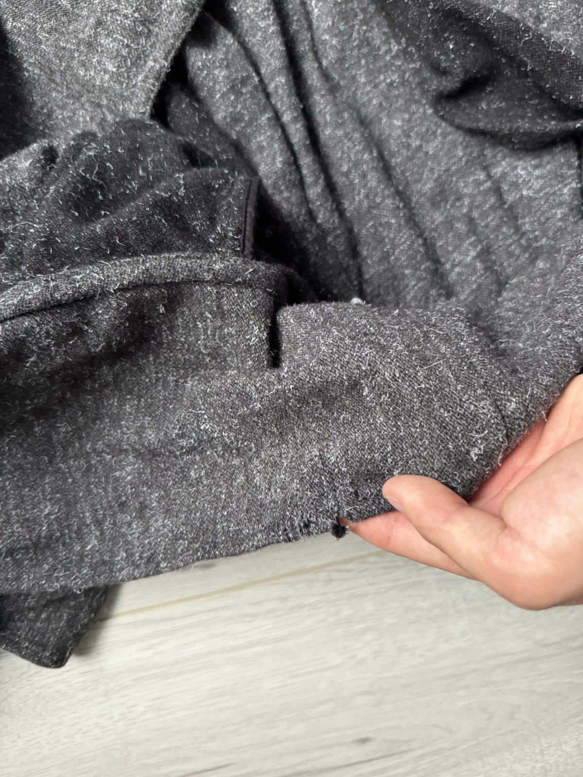 Designer × YMC You Must Create YMC Randy Poncho Charcoal Wool Blend Size US M / EU 48-50 / 2 - 6 Thumbnail
