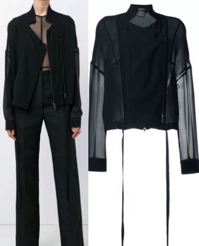Ann Demeulemeester Ann Demeulemeester Sheer Chiffon Jacket Size XXS / US 00 / IT 34 - 1 Thumbnail