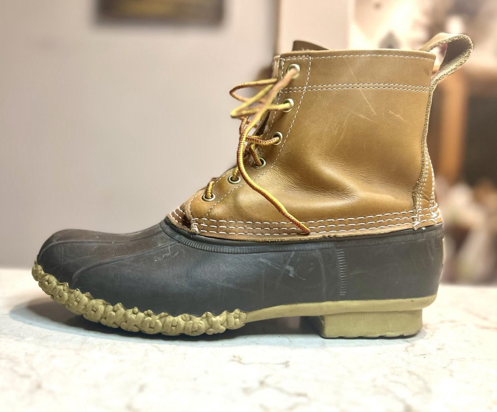 L.L. Bean L.L. Bean Duck Boots Men's Sz 9 M Leather Rubber USA made Size US 9 / EU 42 - 3 Thumbnail