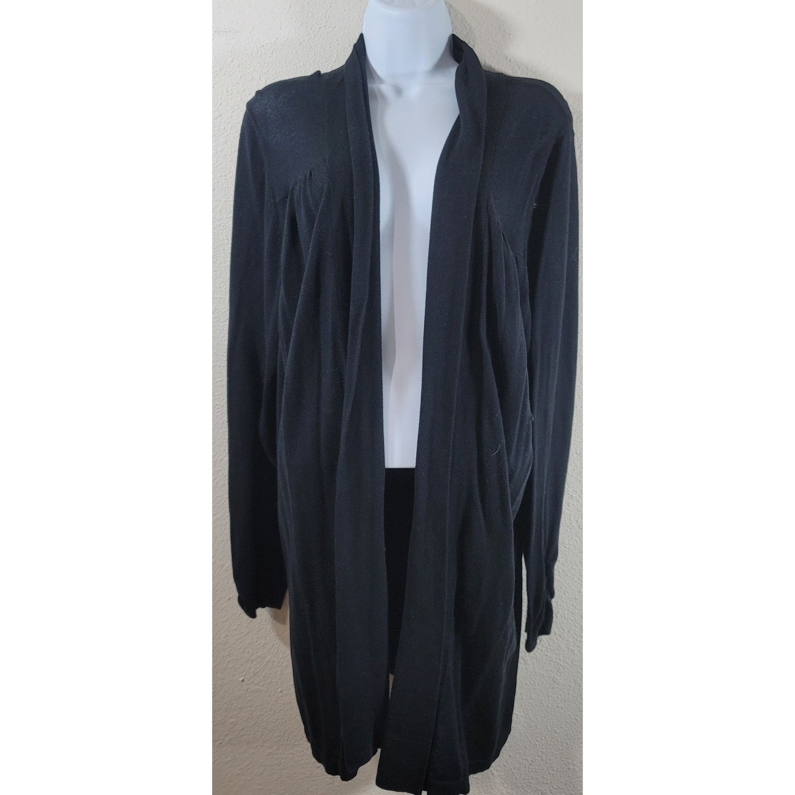 Other Lane Bryant Black Knitted Open Front Cardigan 14 16 Size XL / US 12-14 / IT 48-50 - 1 Thumbnail