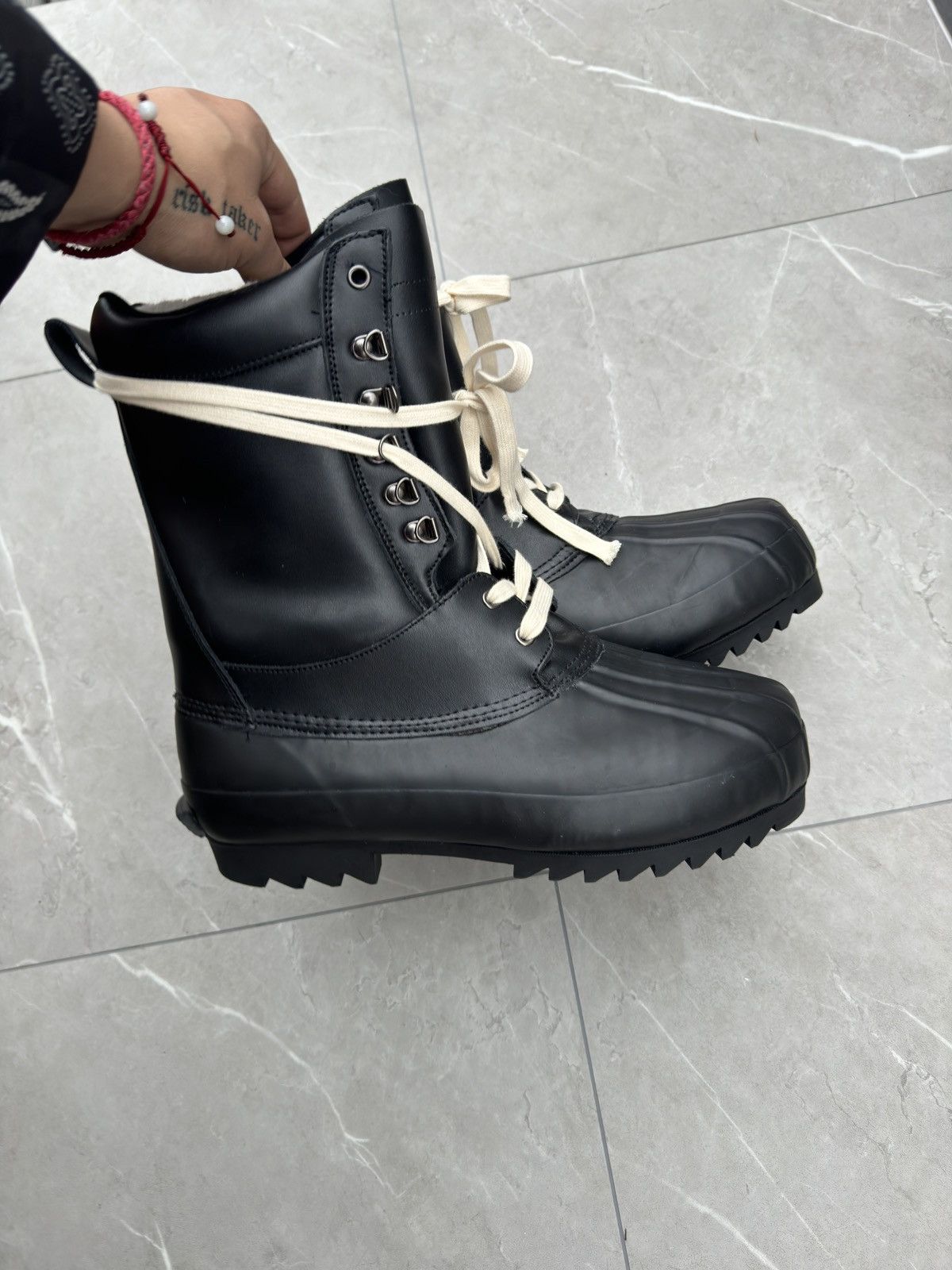 Black Vintage Military Combat Boots