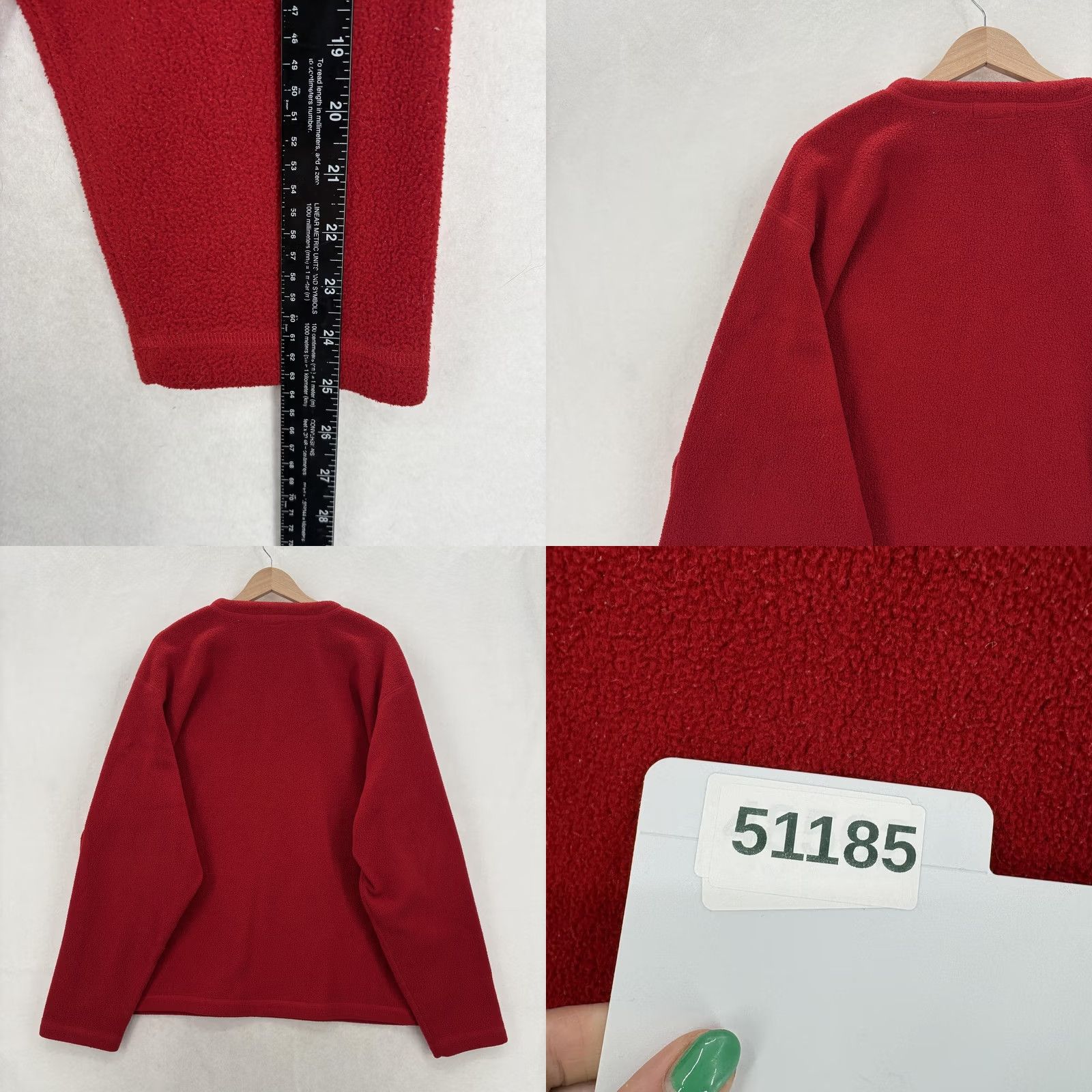 J.Crew VINTAGE J.CREW Sweater Oarsman Pullover Mens Large Tall Red Fleece V-Neck USA 90s Thermal Long Sleeve Knit Pattern Solid Men LT Size US L / EU 52-54 / 3 - 8 Thumbnail