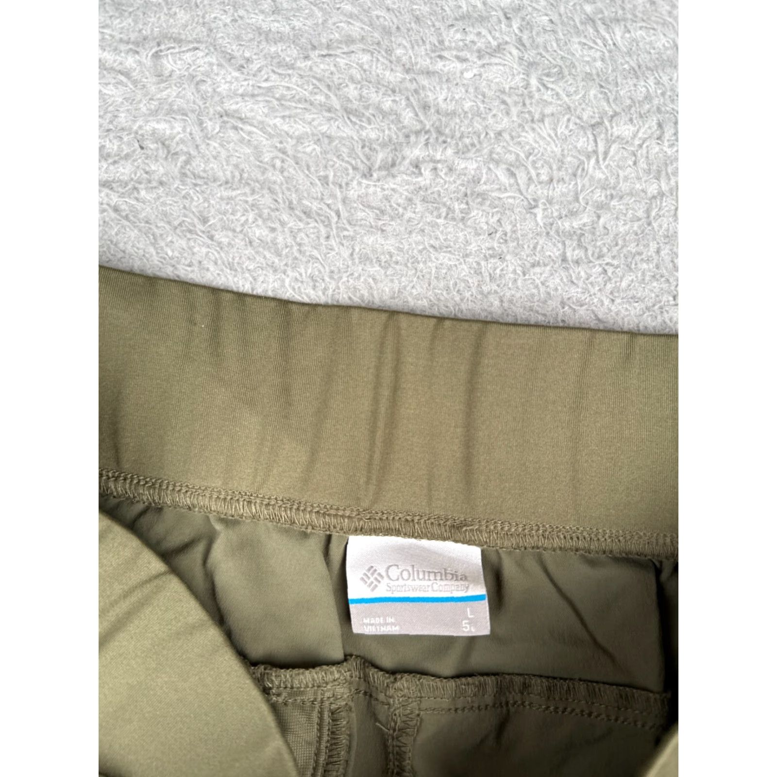 Vintage Columbia Shorts Women Large Green Chino Elastic Nylon Pull On Pockets 34x5 Size 36" / US 14 / IT 50 - 6 Thumbnail