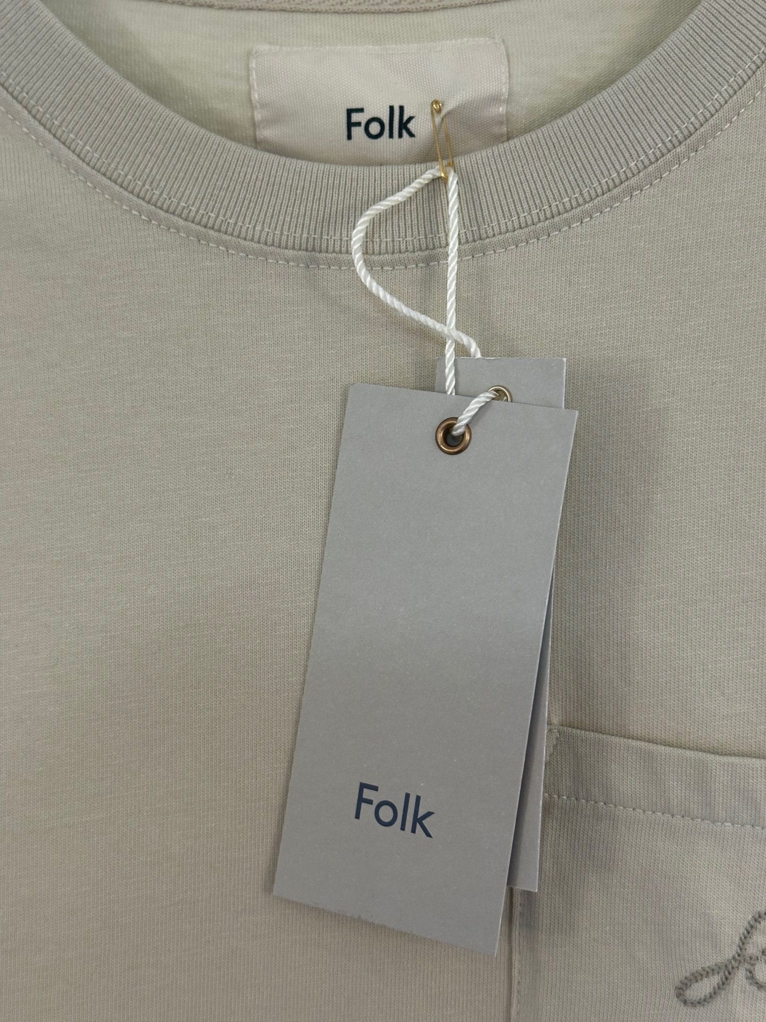 Folk Folk Logo Pocket T Shirt Tee Men's Crew Neck Classic Cotton Size US L / EU 52-54 / 3 - 5 Thumbnail