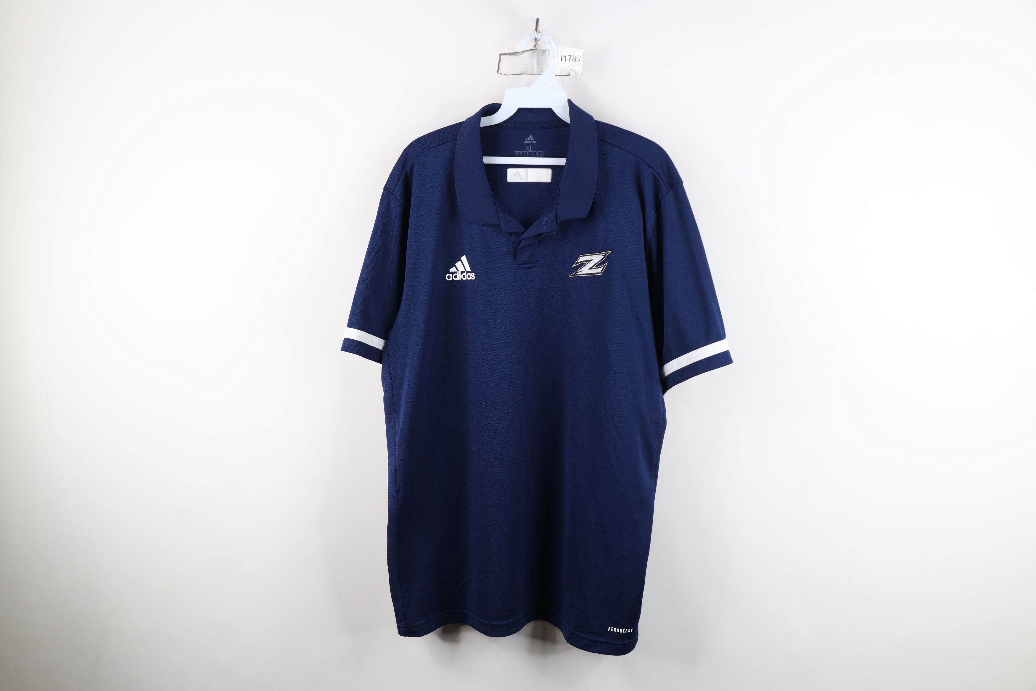 Adidas Adidas University of Akron Baseball Collared Polo Shirt Blue Size US XL / EU 56 / 4 - 1 Thumbnail