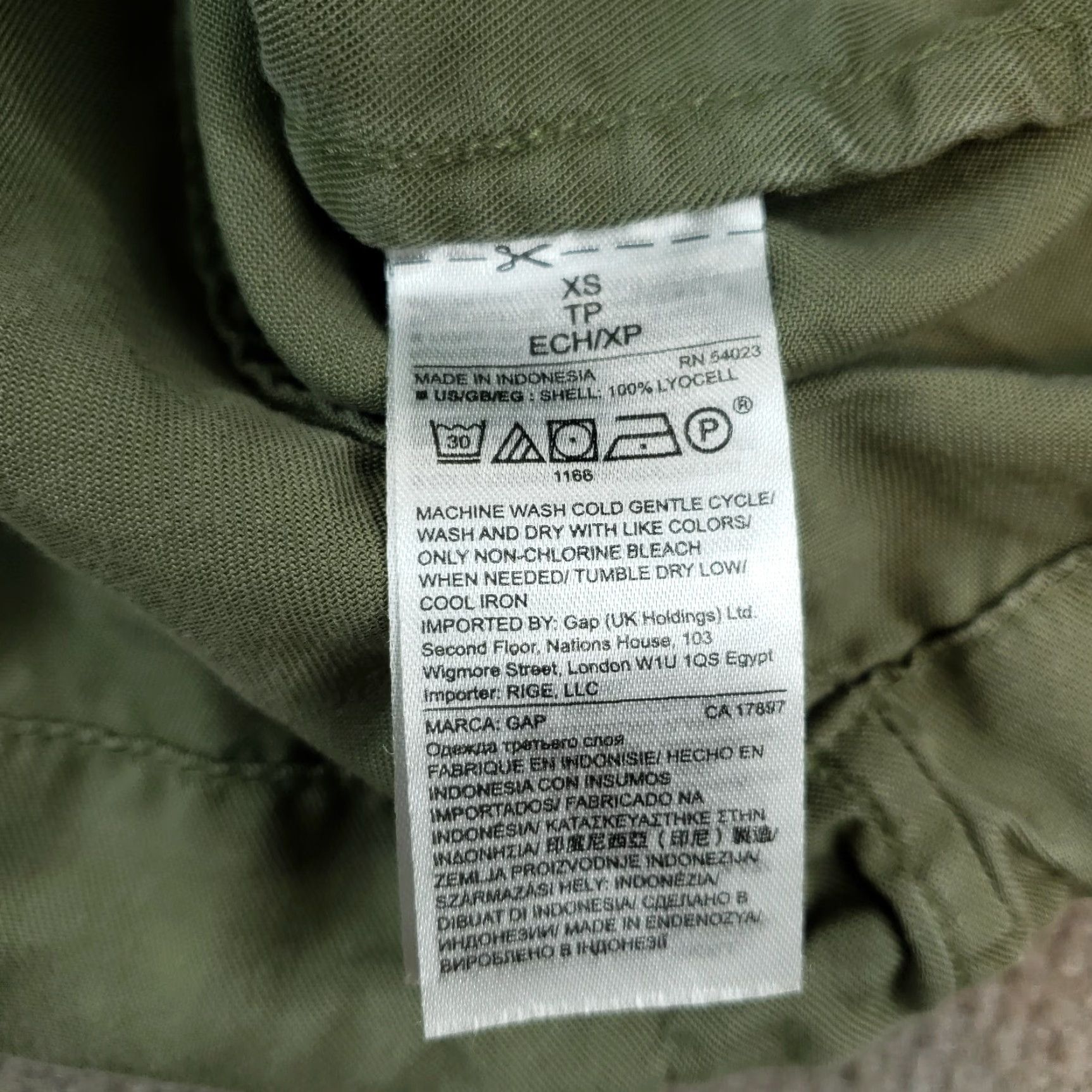 Gap Gap Womens Green Lightweight Button Up Jacket XS Size XS / US 0-2 / IT 36-38 - 6 Thumbnail