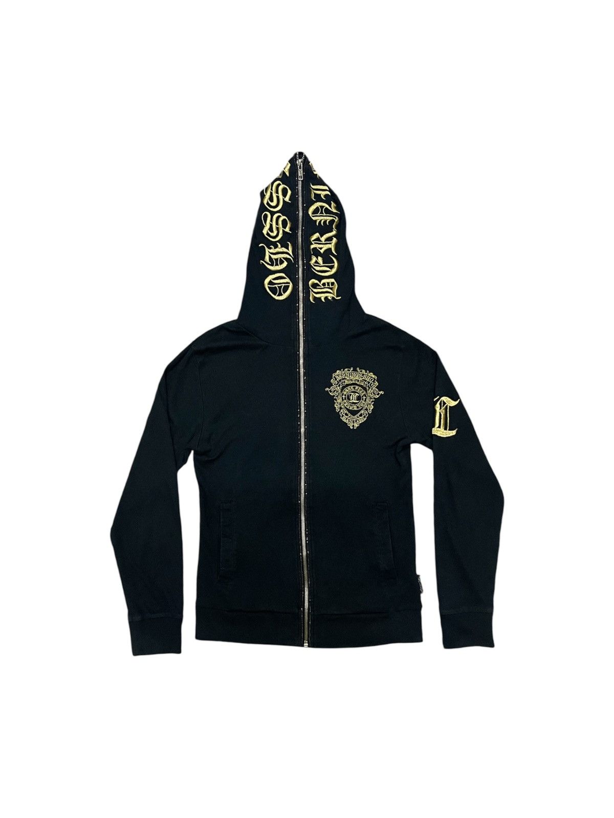 If Six Was Nine 2000s IFSIXWASNINE STYLE BEANINGS SHOO GOLD PRINT HOODIE Size US XS / EU 42 / 0 - 1 Thumbnail