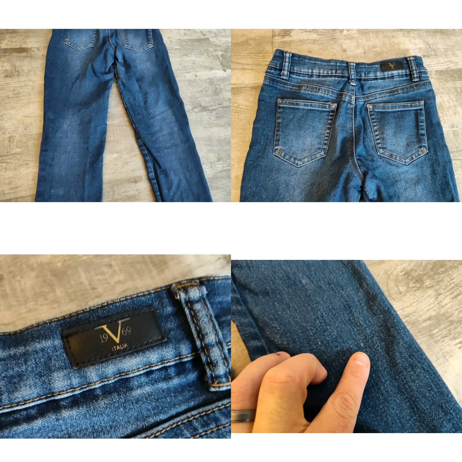 Versace Versace V1969 Italia Abbigliamento Sportivo SRL Jeans Womens 28 Blue Denim Slim Skinny Stretch Zipper Logo 31 In Inseam Vintage No Mens Womens Size 28" / US 6 / IT 42 - 11 Thumbnail