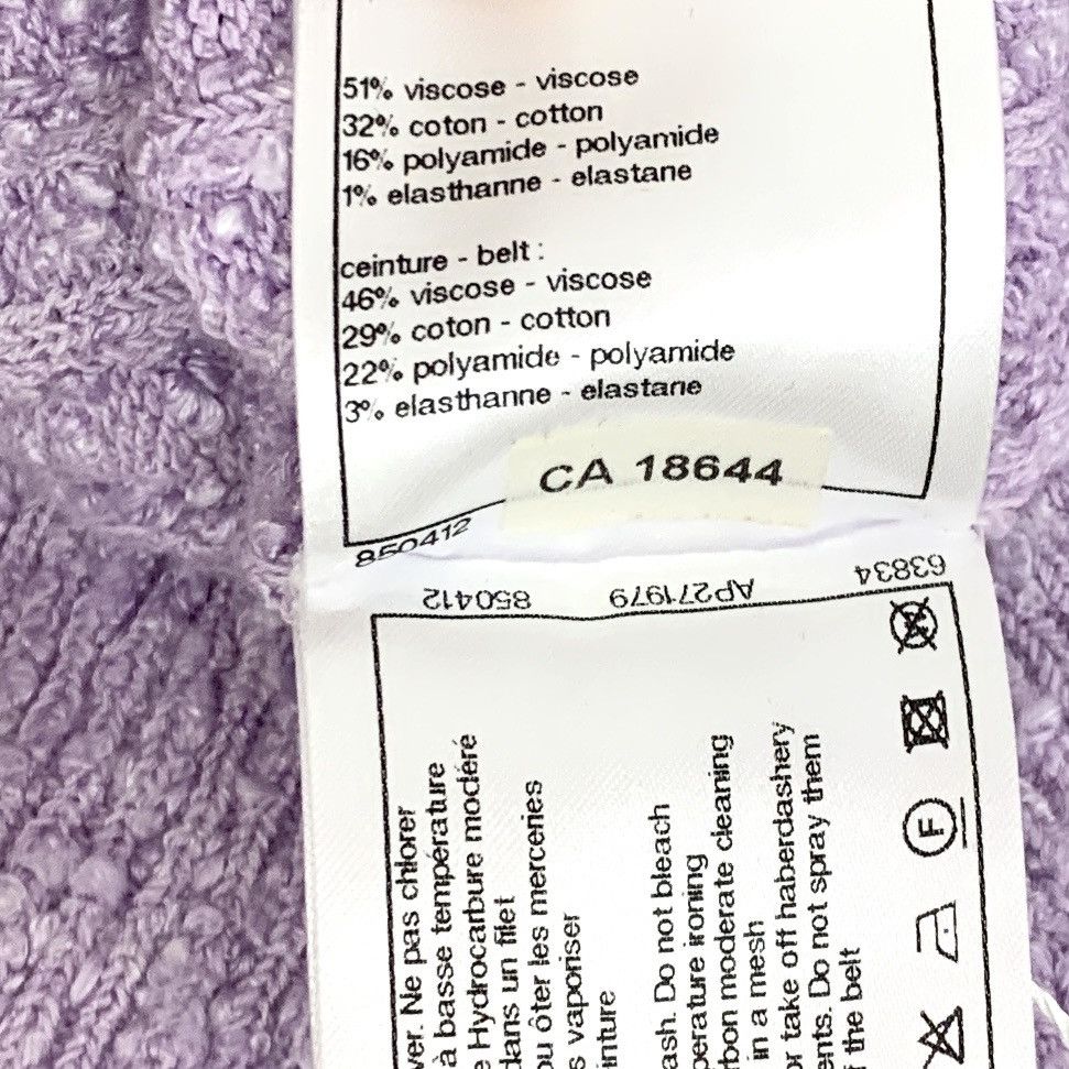 Chanel Chanel Lavender Belted Tweed Short Sleeve Dress K26WX Size M / US 6-8 / IT 42-44 - 8 Thumbnail