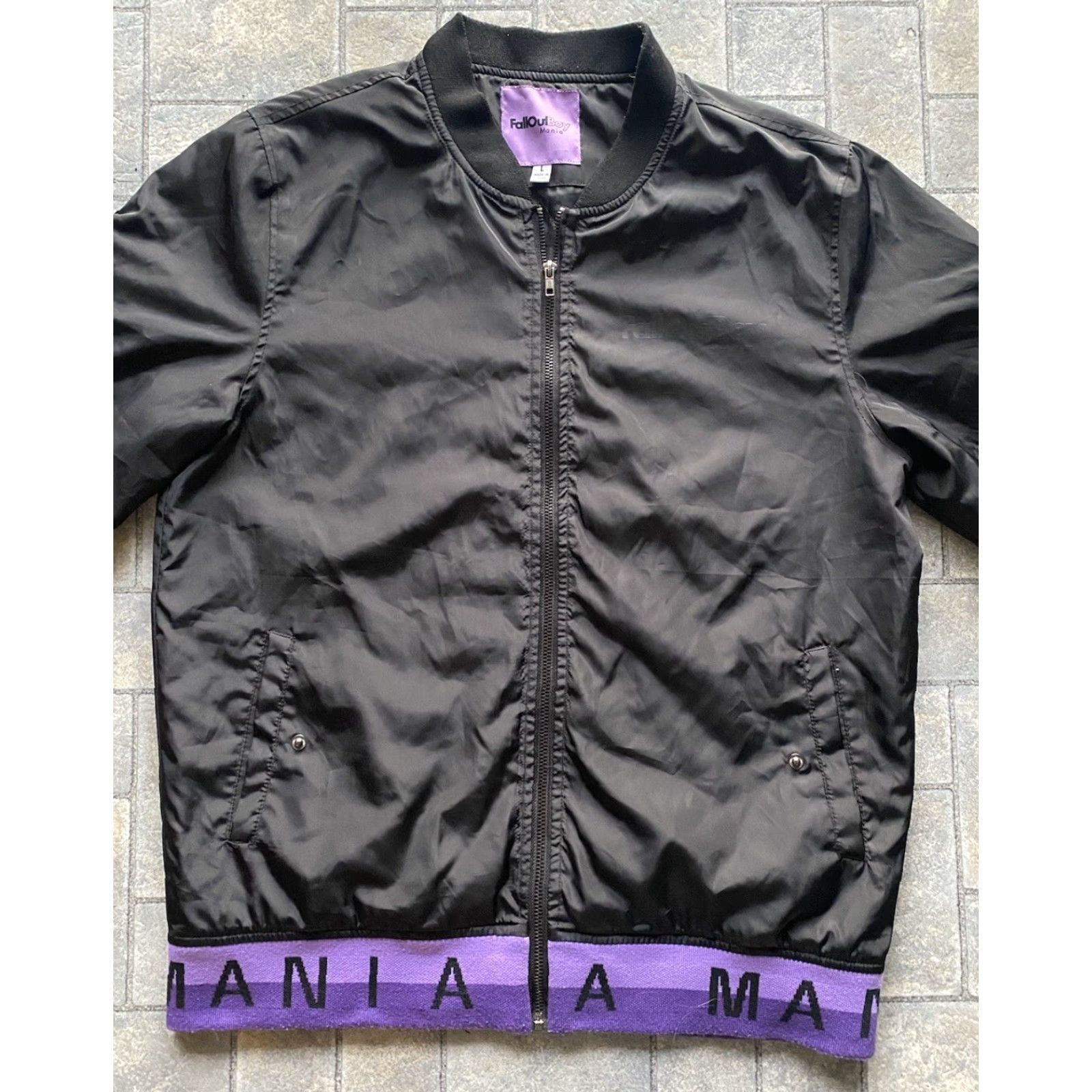 Vintage Fall Out Boy Mania Tour Jacket Men L Black Purple Zip Size US L / EU 52-54 / 3 - 2 Thumbnail