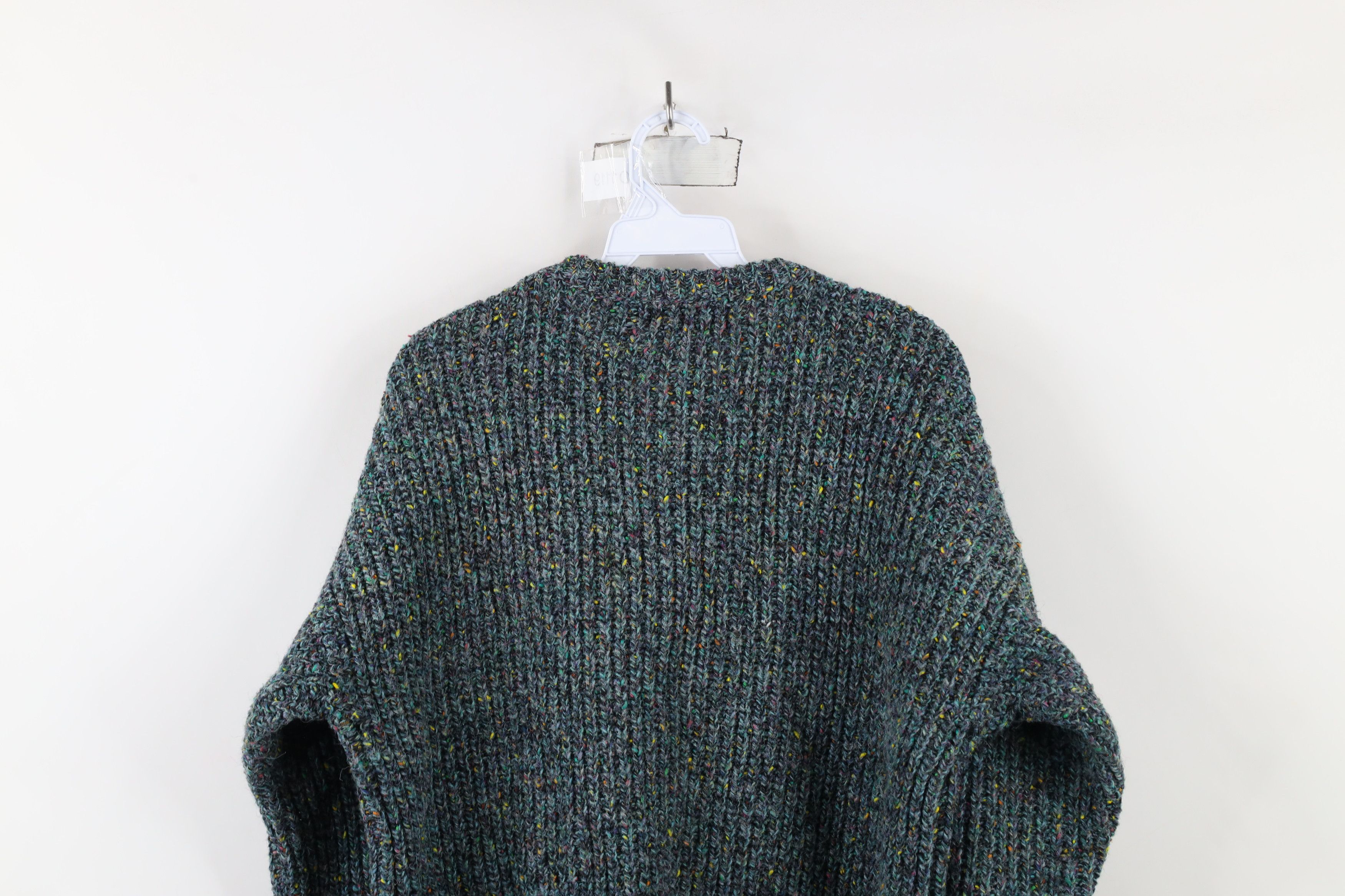 Vintage Vintage 90s Streetwear Rainbow Fleck Ribbed Knit Sweater Size US M / EU 48-50 / 2 - 6 Thumbnail