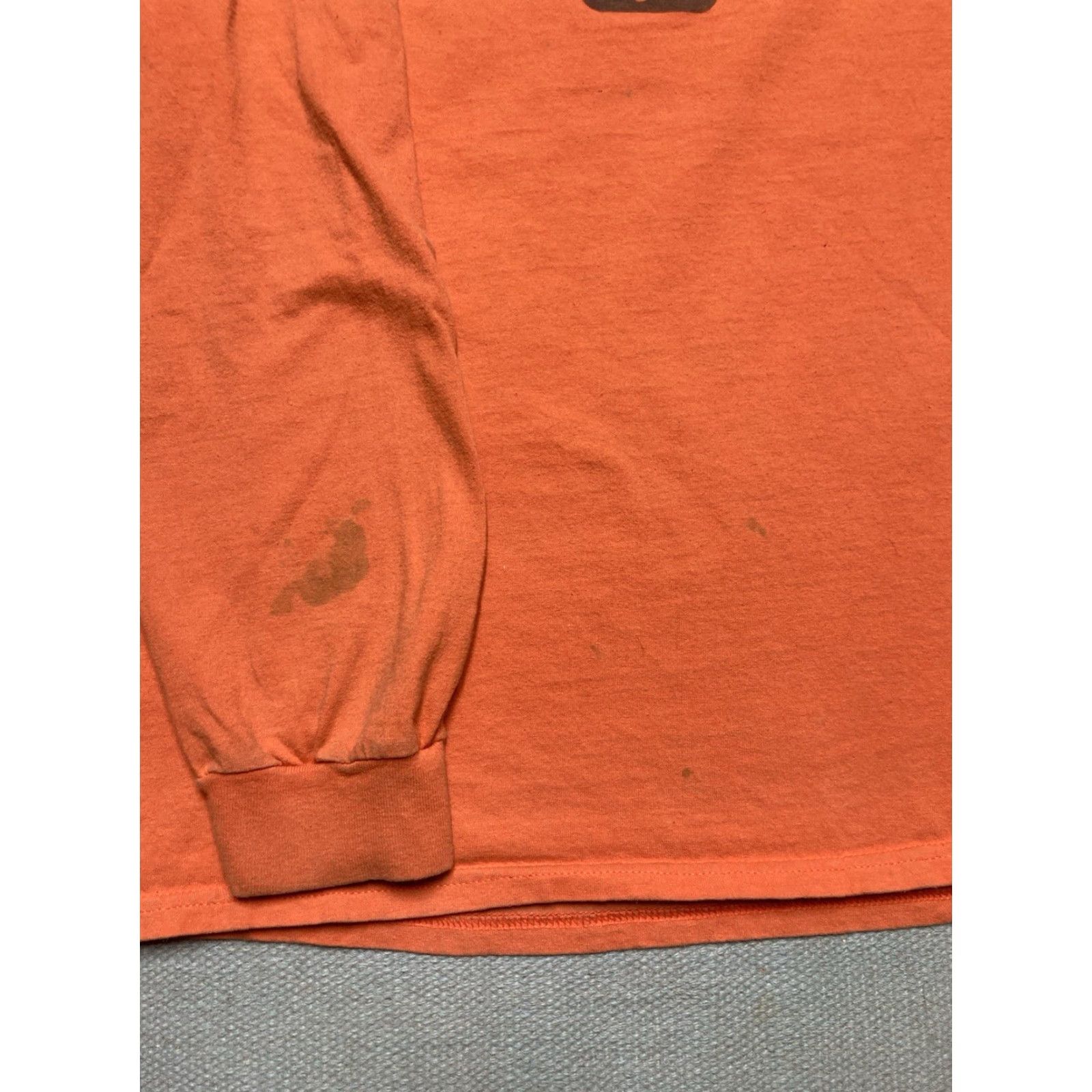 Nike VINTAGE Nike Athletic Department T-Shirt Long Sleeve Adult Medium Orange Mens Shirt Size US M / EU 48-50 / 2 - 3 Thumbnail