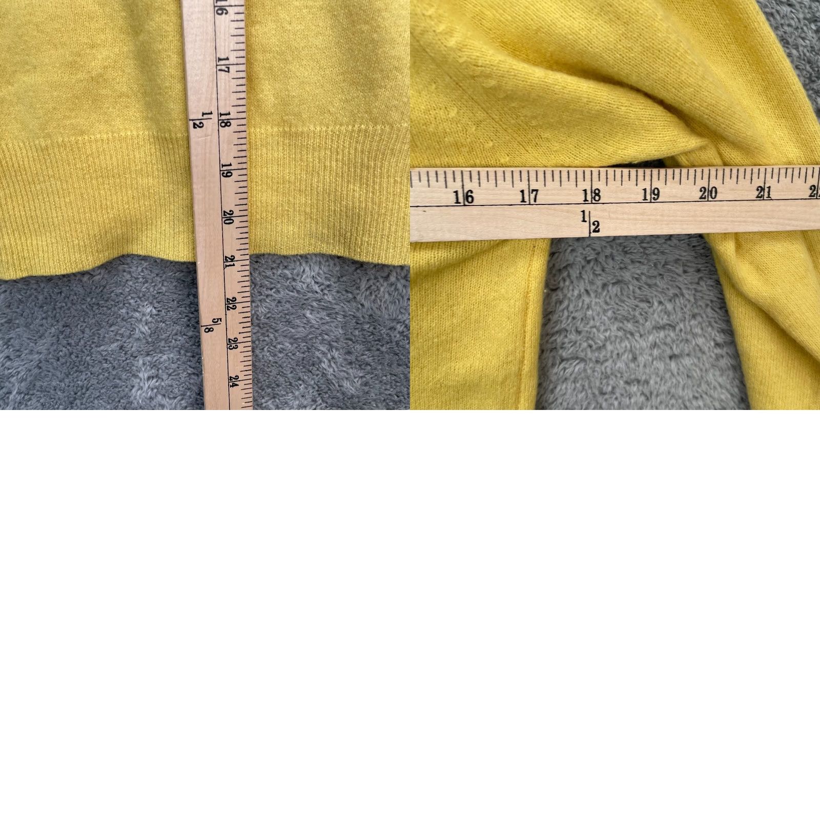 Evan Picone VINTAGE Evan Picone Sweater Womens Small Yellow Cashmere Tight Knit Turtleneck Size S / US 4 / IT 40 - 9 Thumbnail