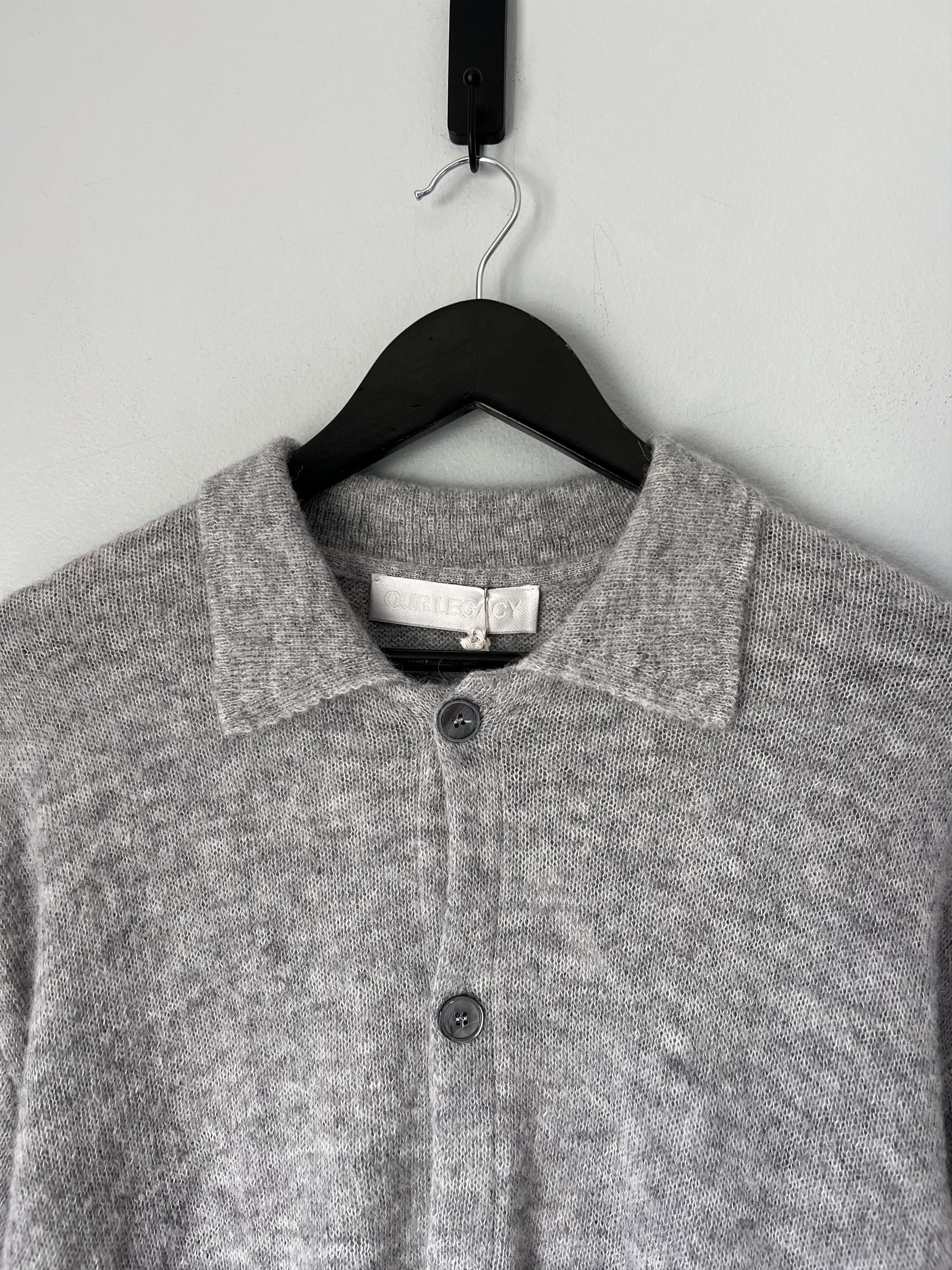 Our Legacy Our Legacy Evening Polo in Dust Melange Fuzzy Alpaca Size US L / EU 52-54 / 3 - 2 Thumbnail