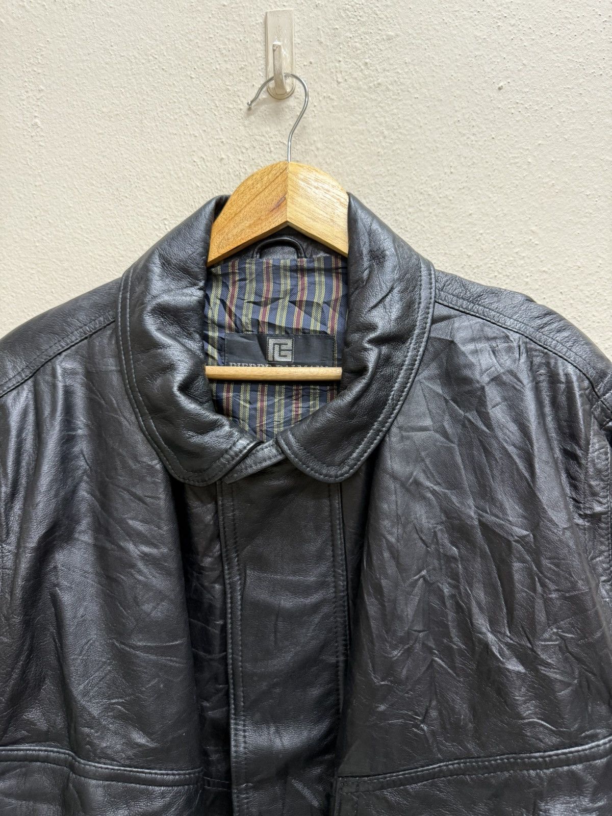 Pierre Balmain Vintage Pierre Balmain Paris Bomber Leather Jacket Size US L / EU 52-54 / 3 - 21 Thumbnail
