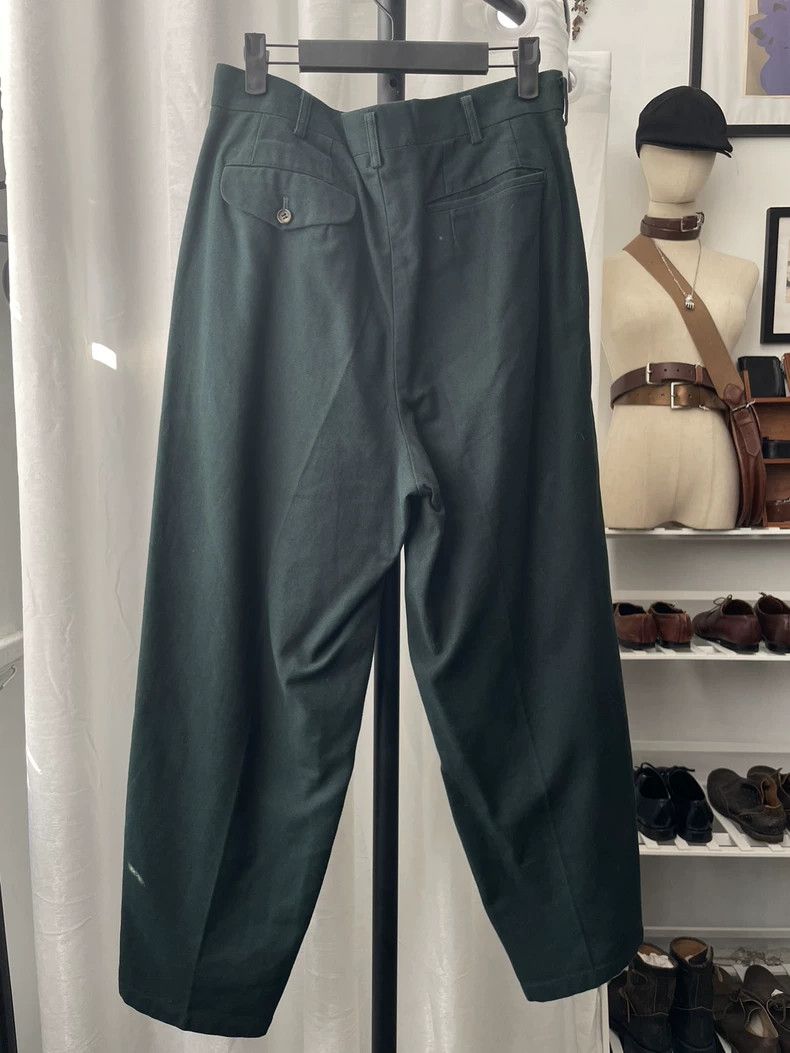 Comme des Garcons Comme des Garcons size l Dark green slouchy micro tapered Size US 30 / EU 46 - 4 Thumbnail