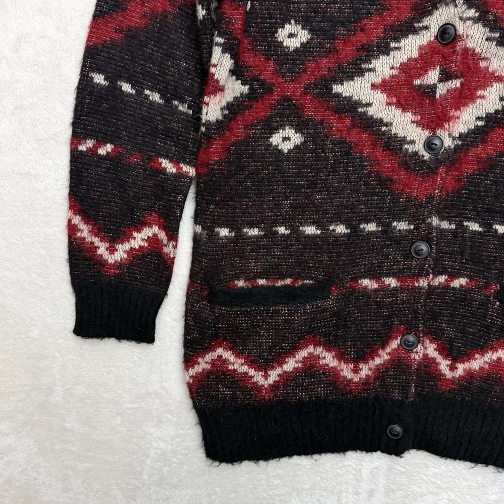 Vintage VINTAGE Denim & Supply Ralph Lauren Cardigan Sweater Womens Large Black Aztec Western Size L / US 10 / IT 46 - 6 Thumbnail