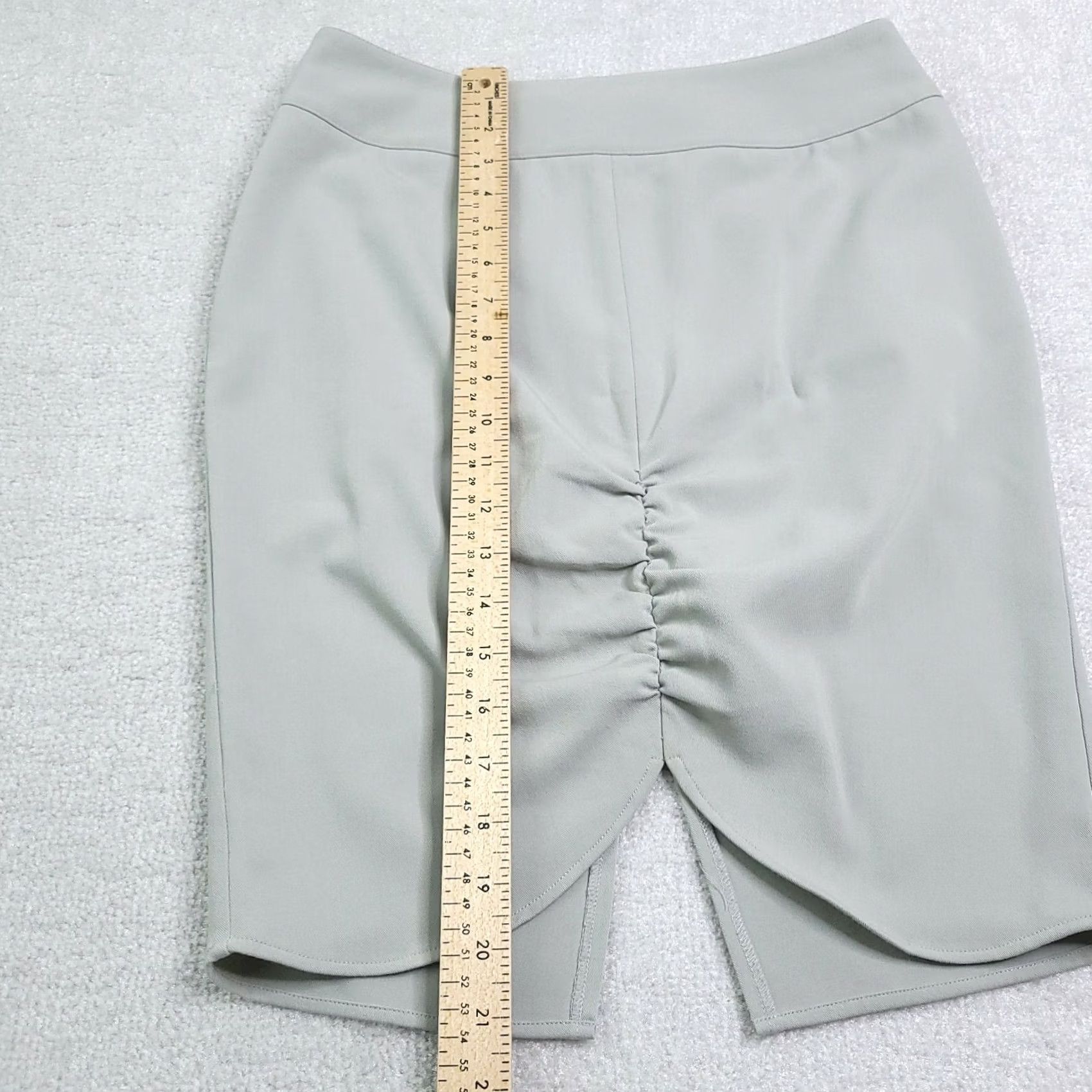 Vintage Body by Victoria Skirt Women's 4 Gray Cinched Front Slit Back Zip Short Mini 90s Women's Skirt Size 27" / US 4 / IT 40 - 7 Thumbnail