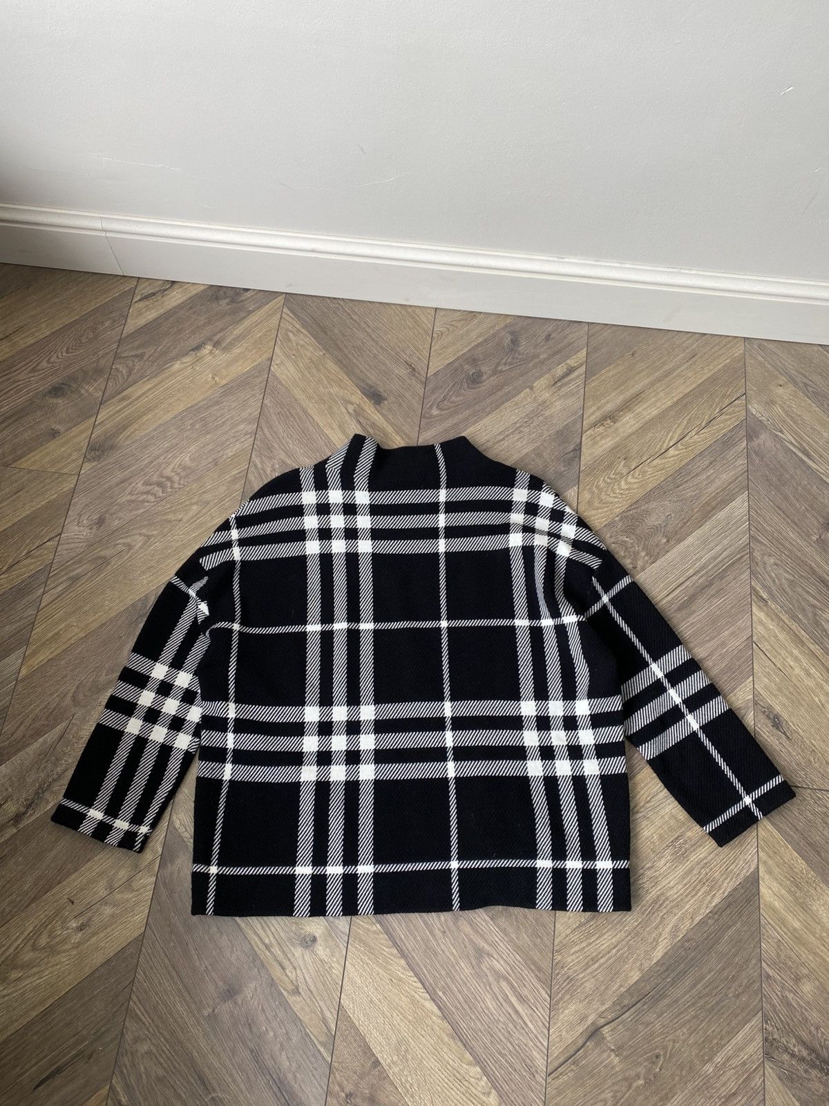 Akris Vintage Akris Punto Oversize Wool Sweater Womens Black White Size XL / US 12-14 / IT 48-50 - 11 Thumbnail