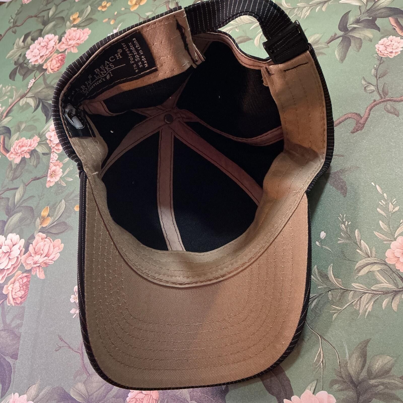 Lone Cypress By Pebble Beach Pebble Beach Golf Links Adjustable Hat Cap Black Pinstripe Size ONE SIZE - 9 Thumbnail